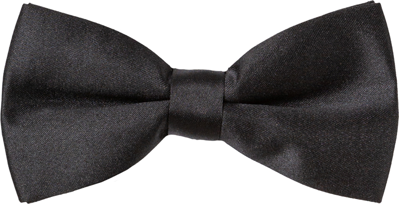 Black satin bow tie 