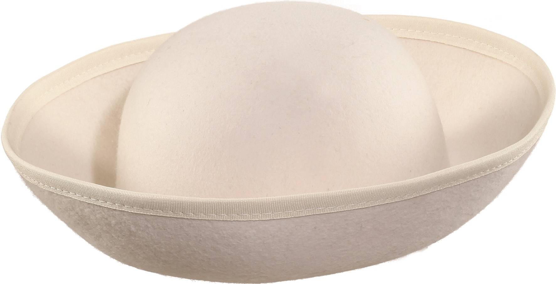 Tricorn hat, cream white - blank