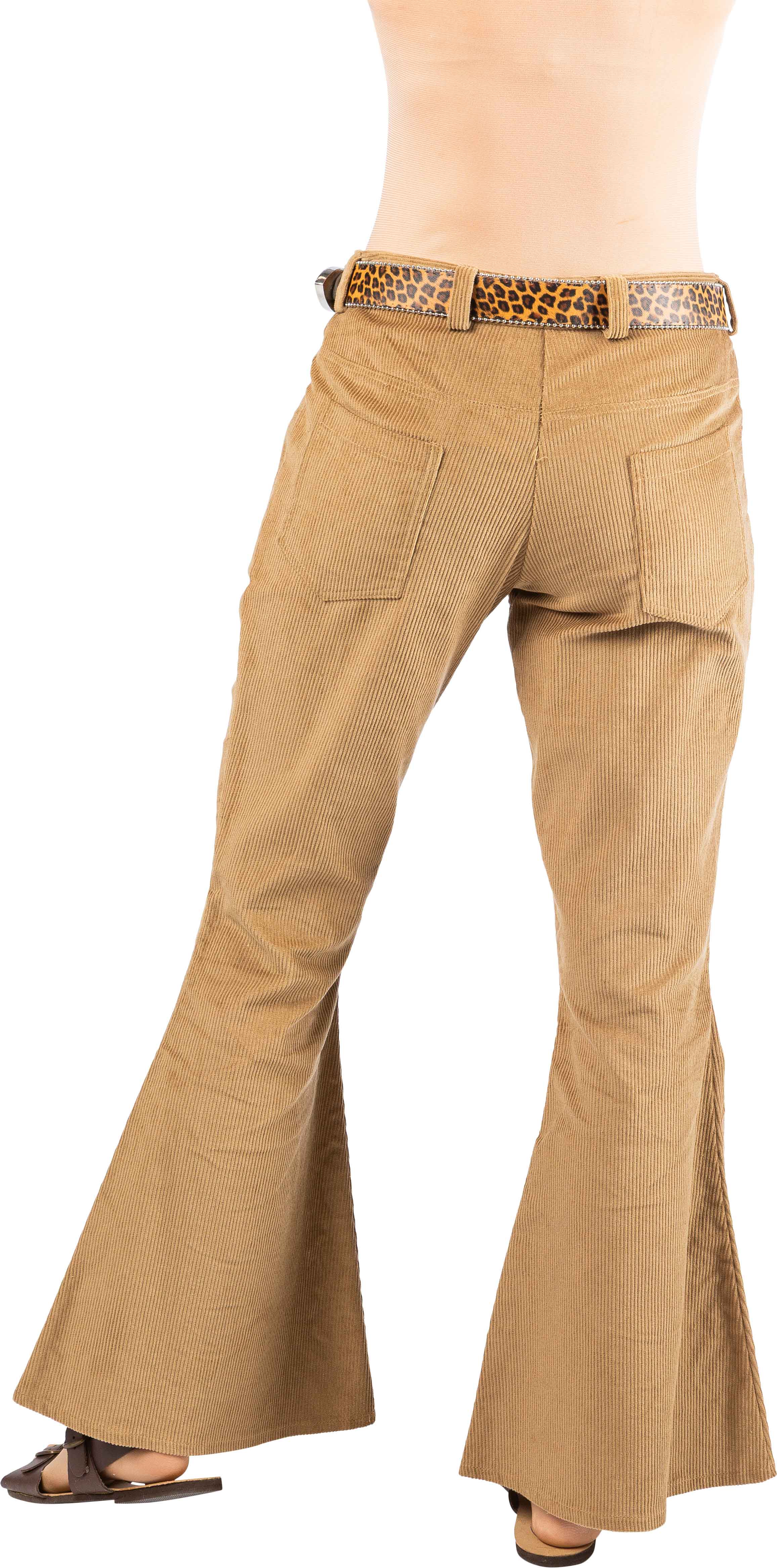 Pantallon évasé pour dames en velours 