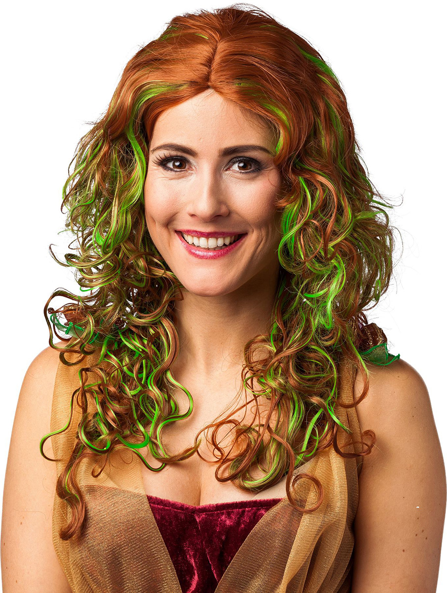 Forest fairy wig, brown-green