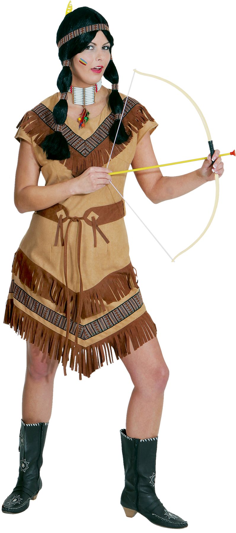 Indian girl brown ribbon
