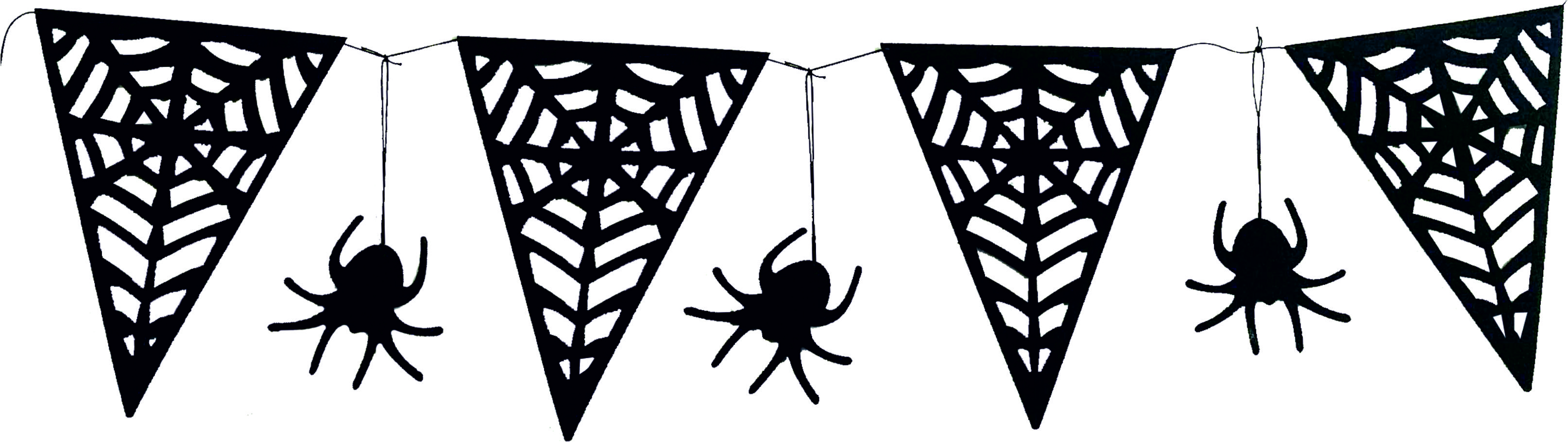 Wimpelgirlande Spinnenweben