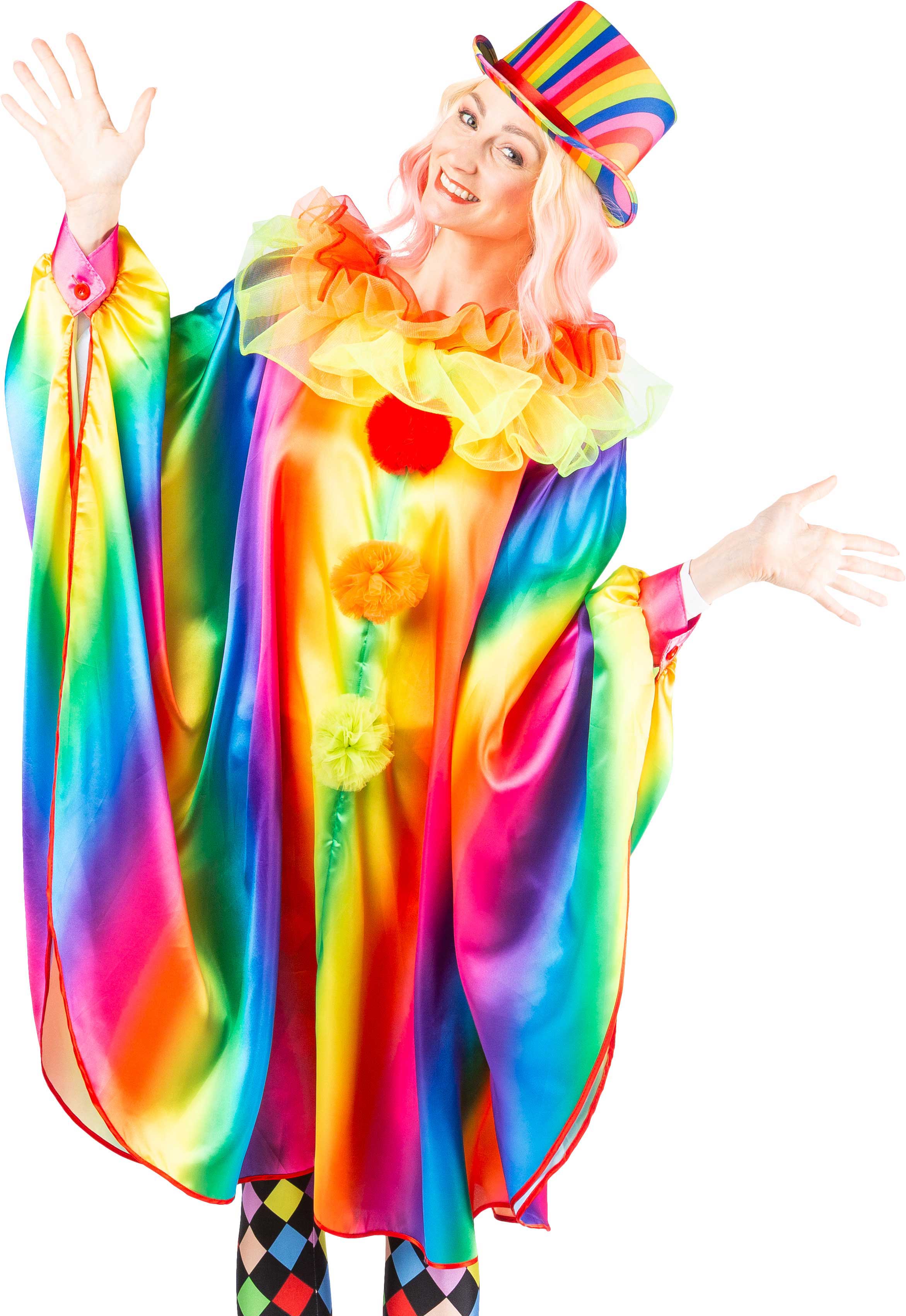 Clownponcho Regenbogen