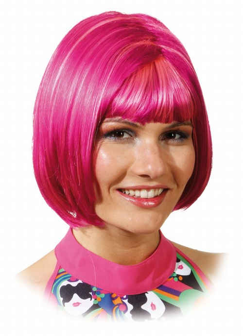 Pop-Girl wig, pink - Sale