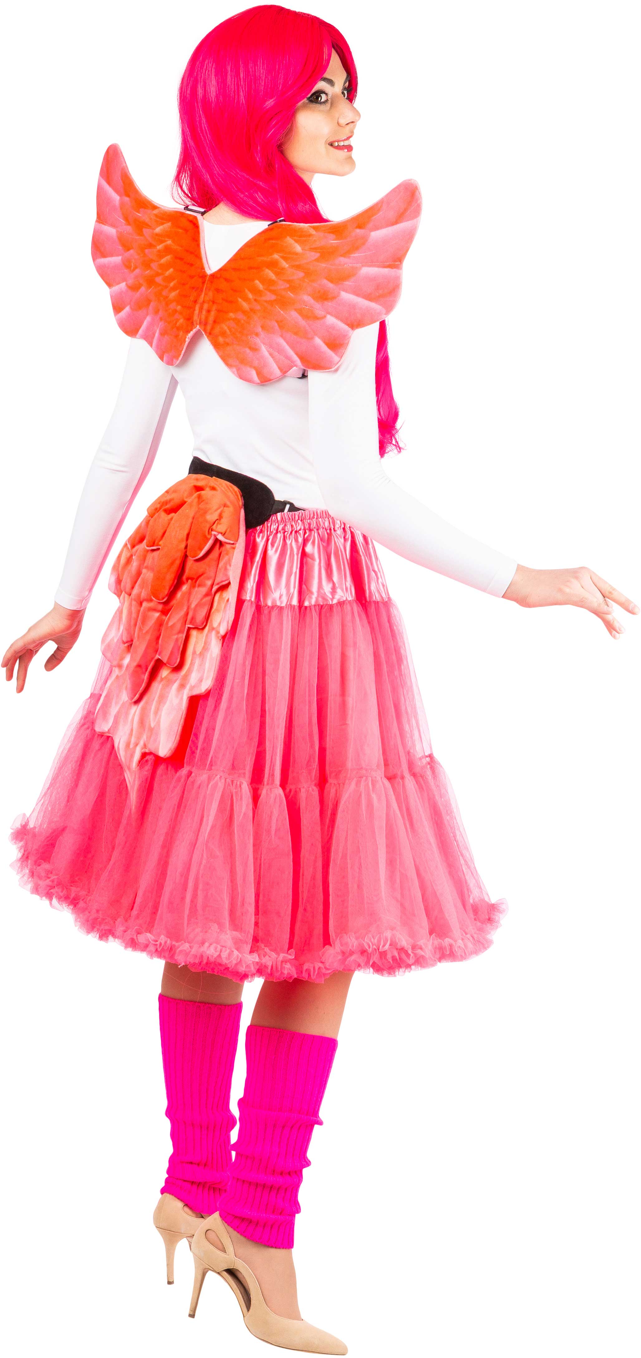 Tutu long à volants, fuchsia