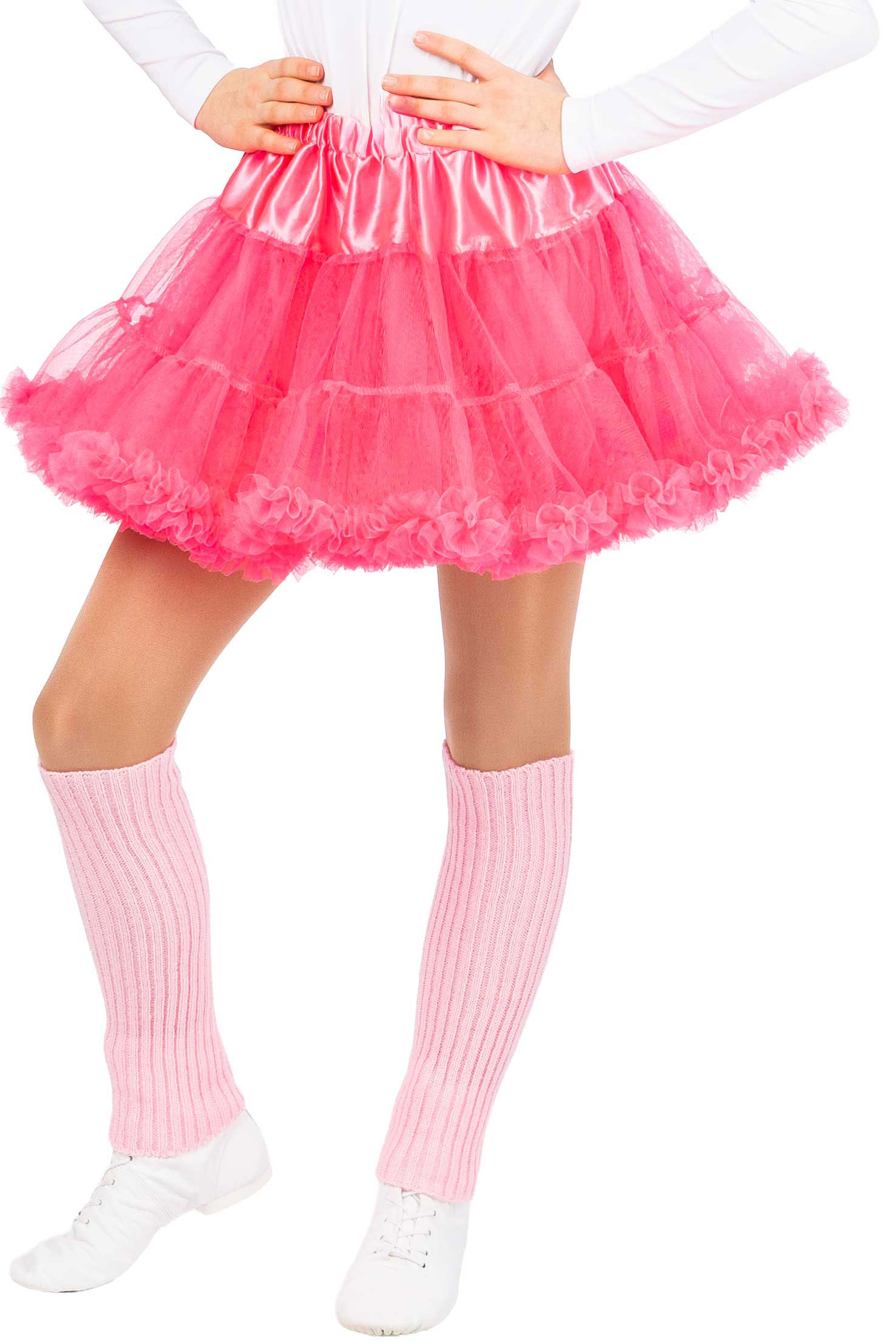 Children's petticoat with frills, pink
