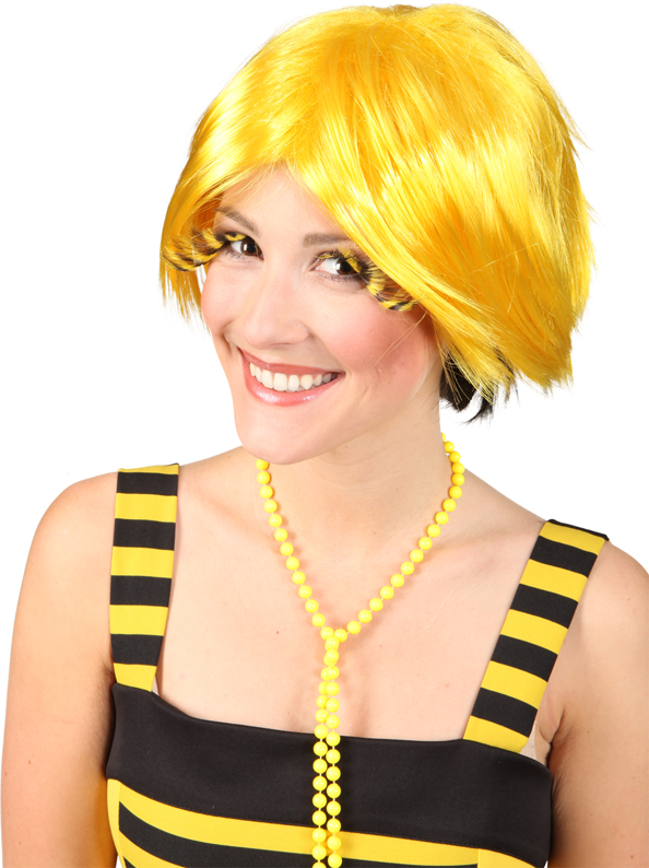 Ladies wig, yellow-black - Sale