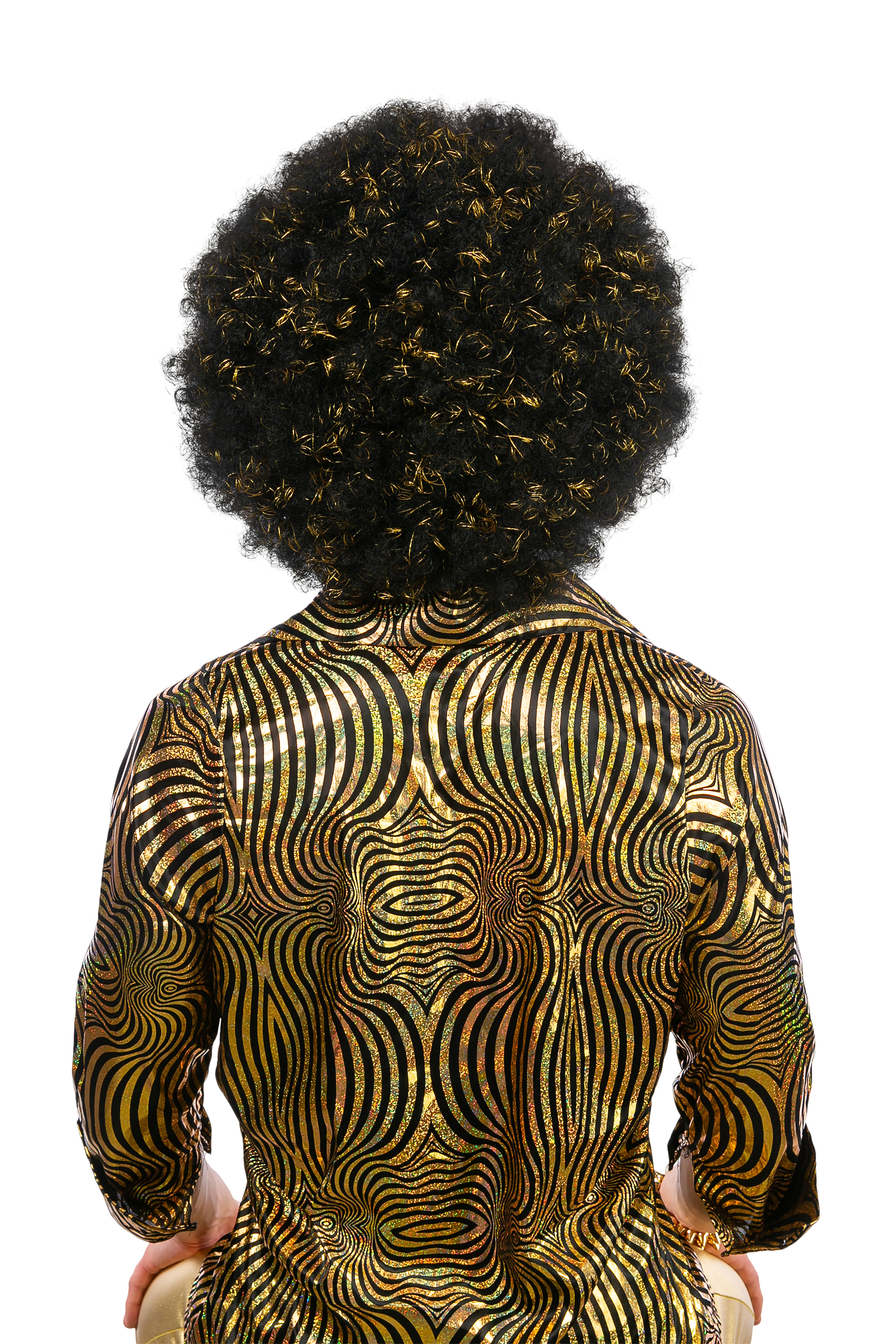 Perruque ''Denlow'', noir/doré