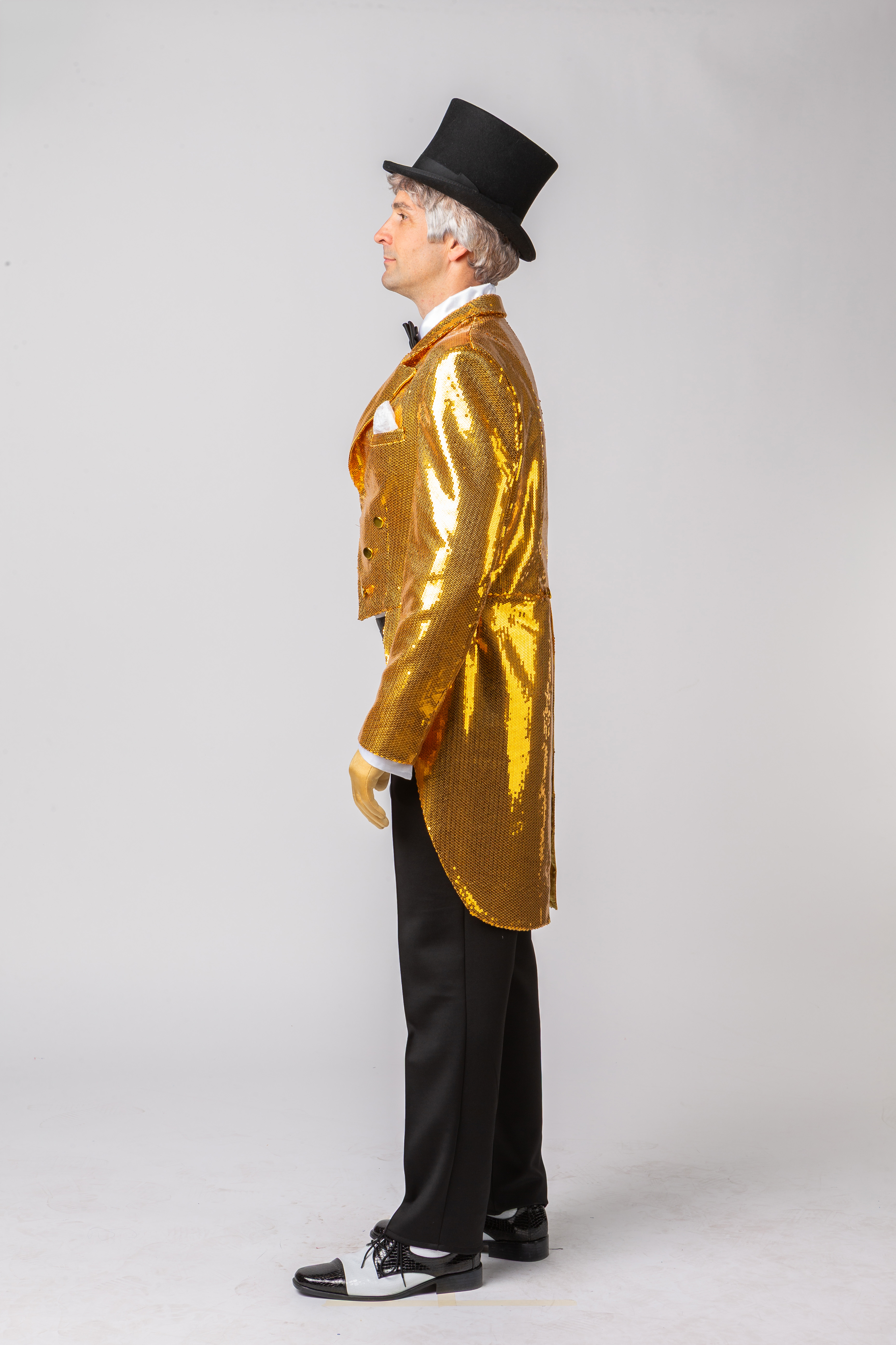 Herrenfrack Paillette, gold 