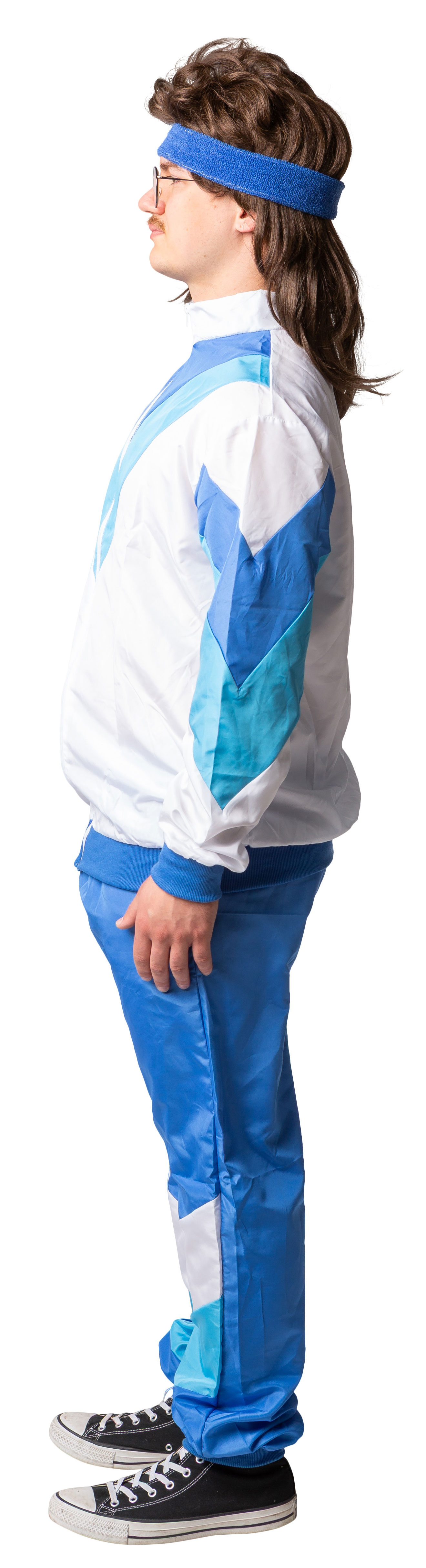 Jogging Anzug weiß-blau 