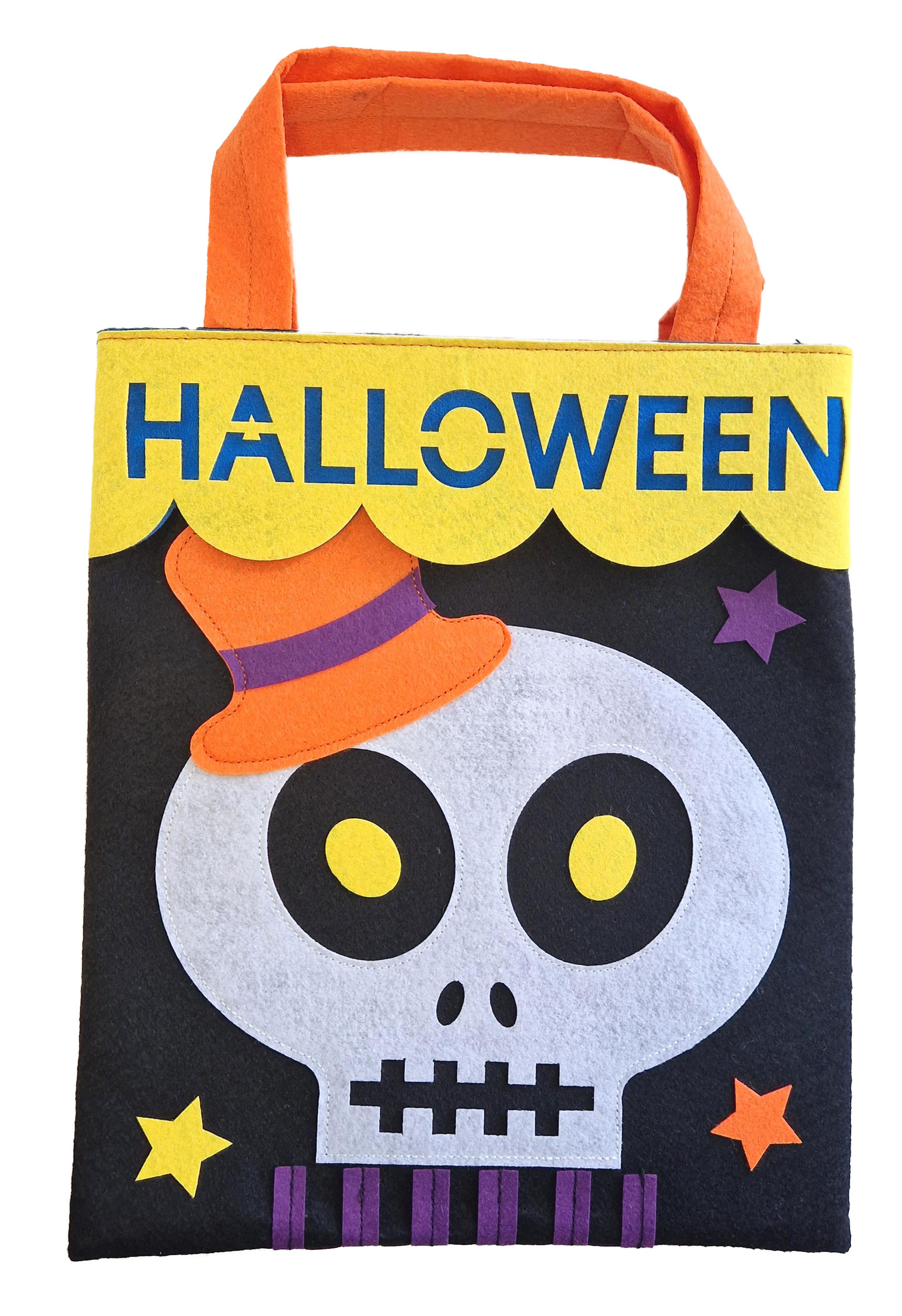 Filztasche Geist/Totenkopf