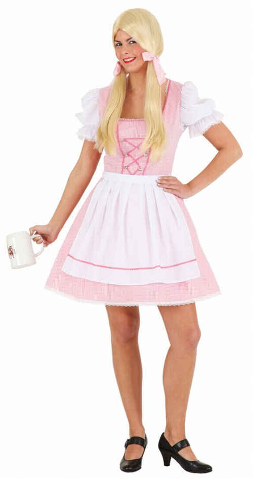 Bavarian dress ''Dirndl'', pink/white