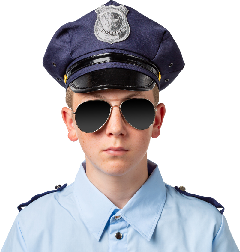 Châpeau de policier pour enfants, bleu foncé