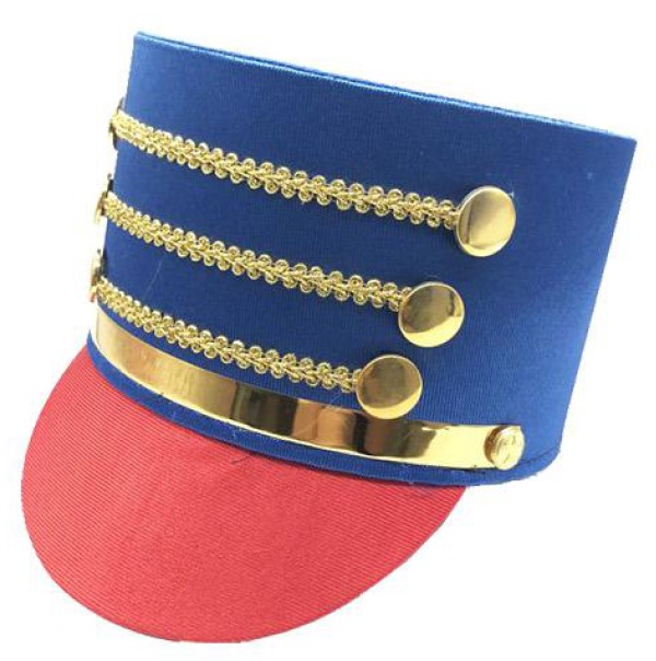 Chapeau casse-noisette, rouge-bleu
