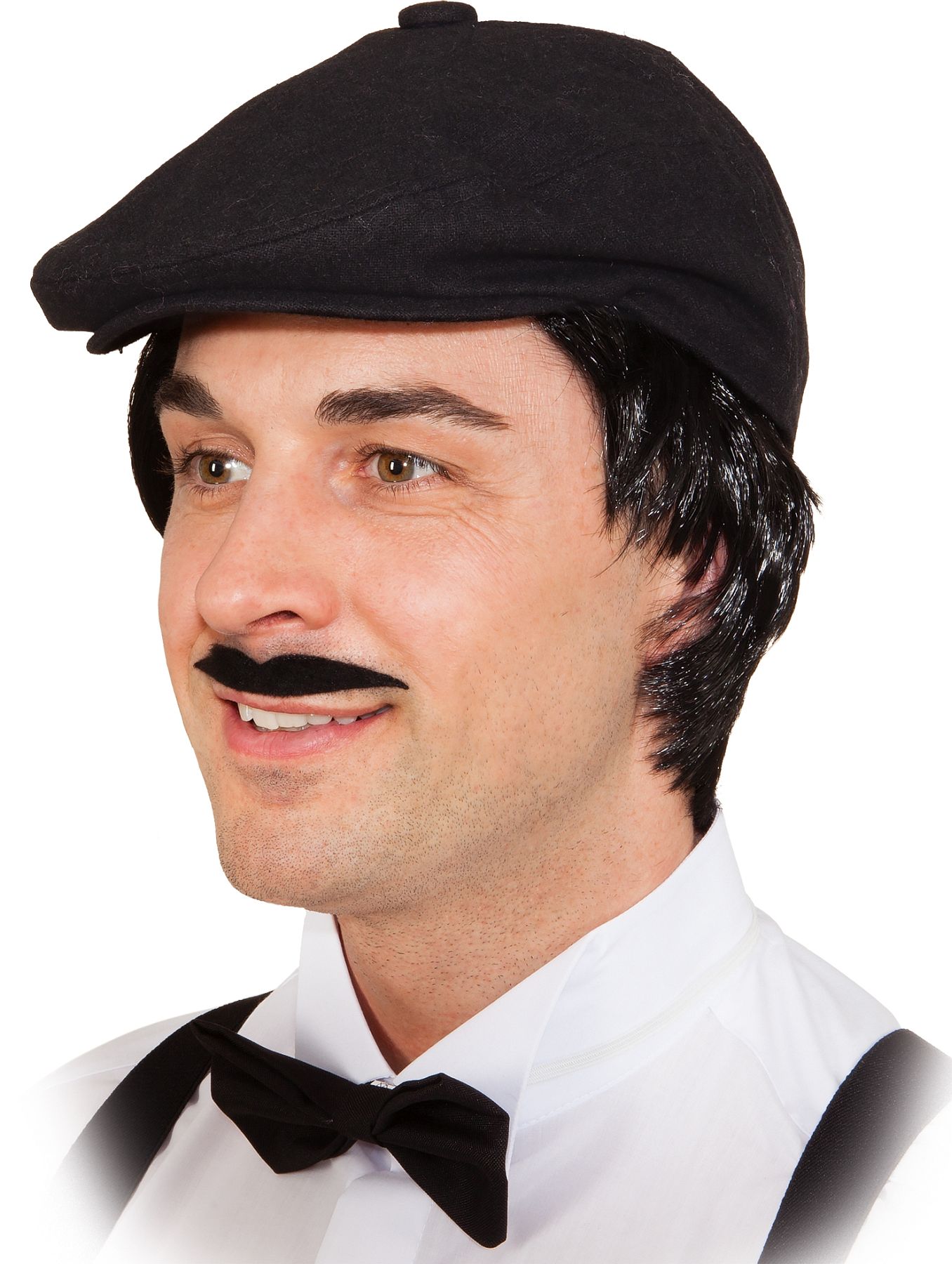 Flat cap 20s, black