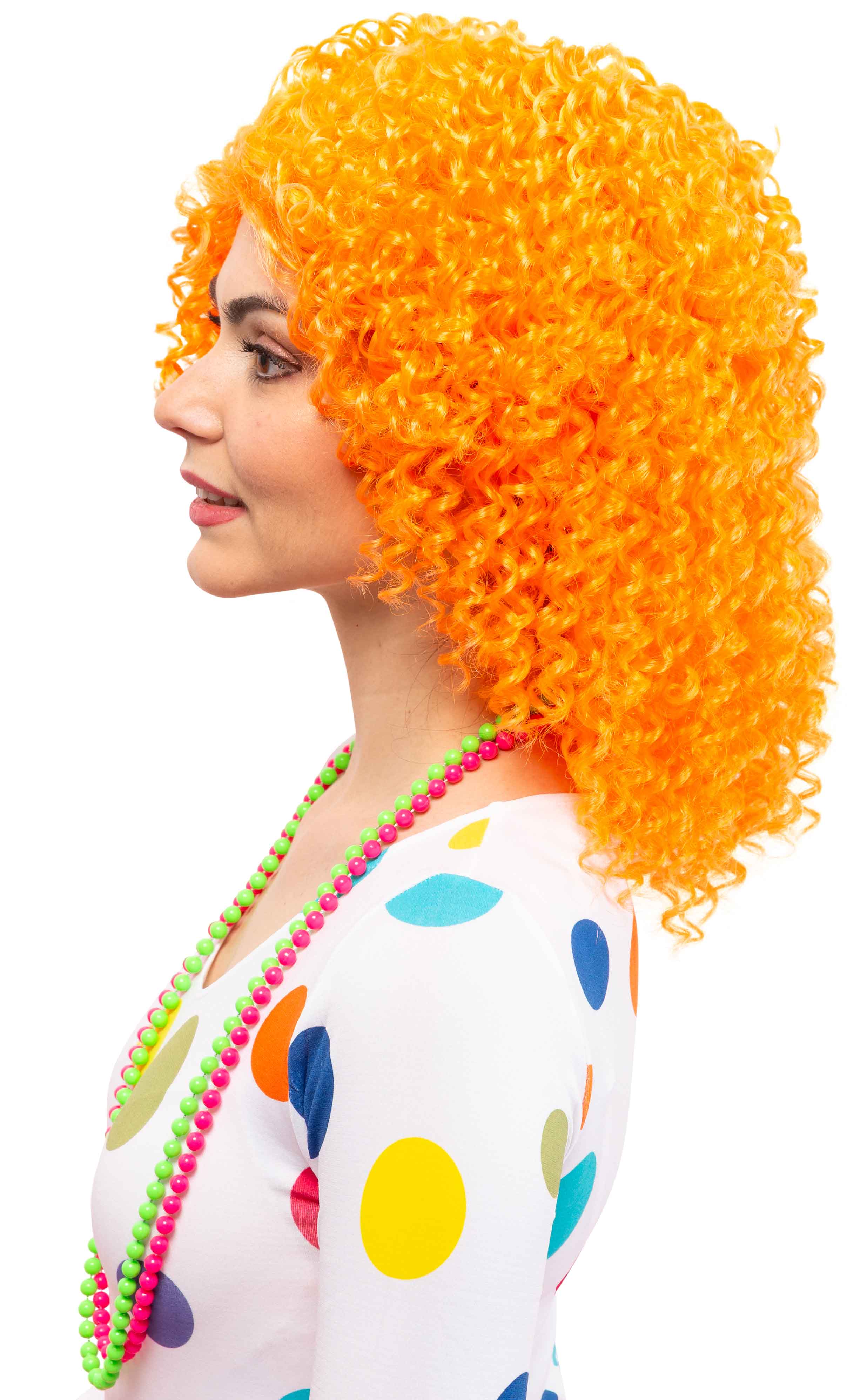 Maiden curly wig, orange