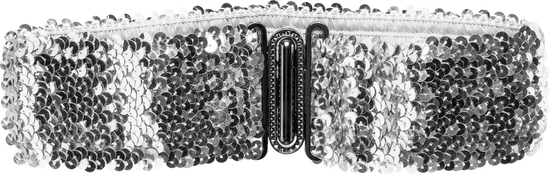 Sequin belt, silver