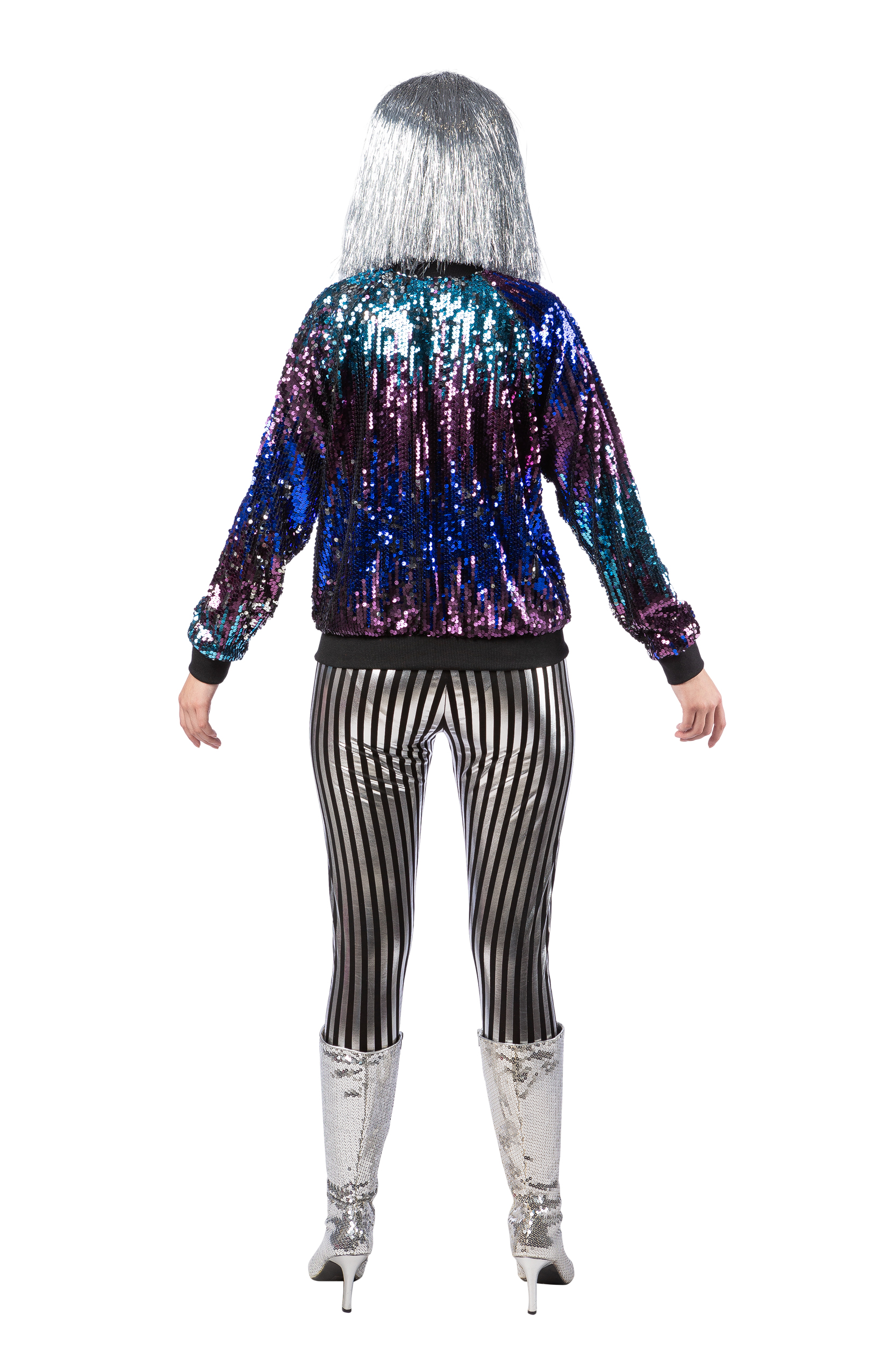 Paillettenjacke Disco blau/lila 38/40