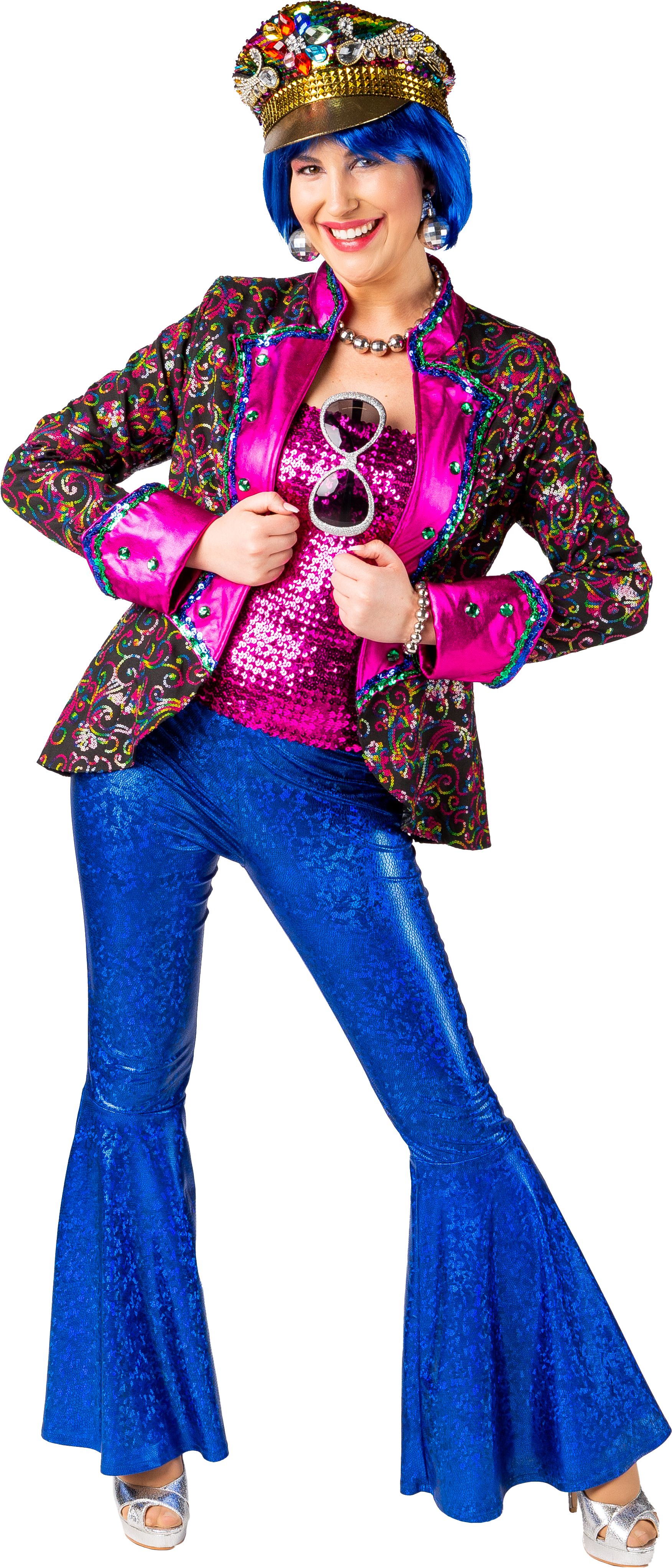 Schlaghose, blau, 34/36