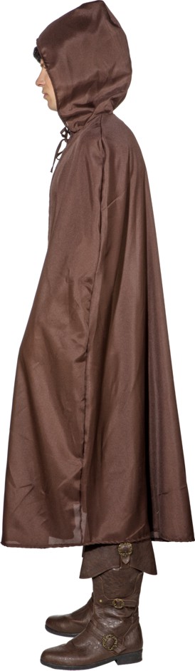 Cape à capuche, brun