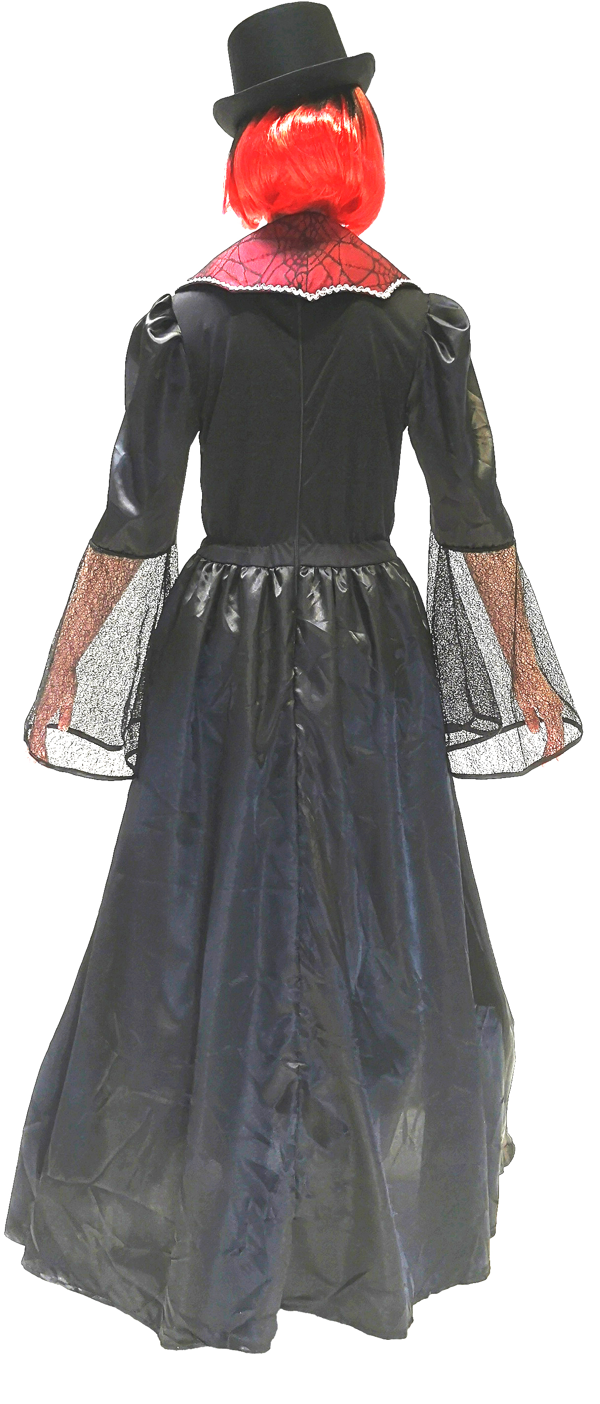 Vampirkleid schwarz-weinrot 