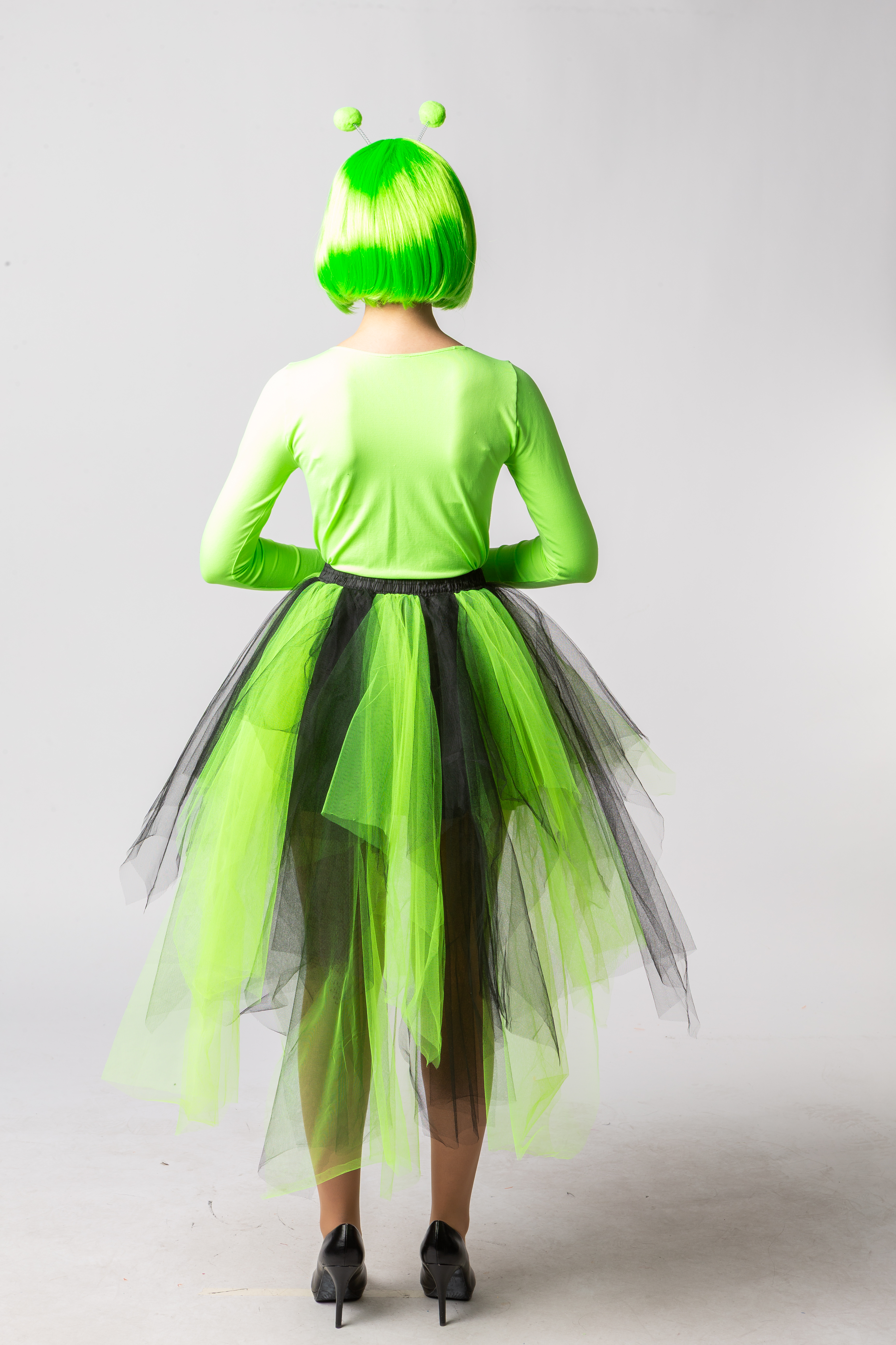 tutu vokuhila, vert-noir