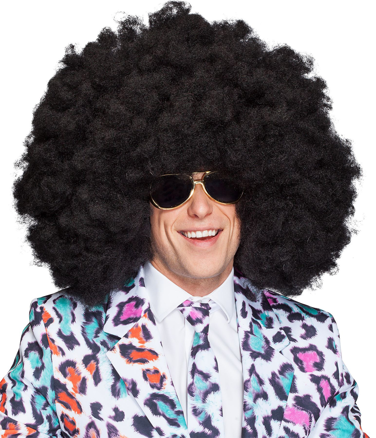 Perücke Super Afro, schwarz