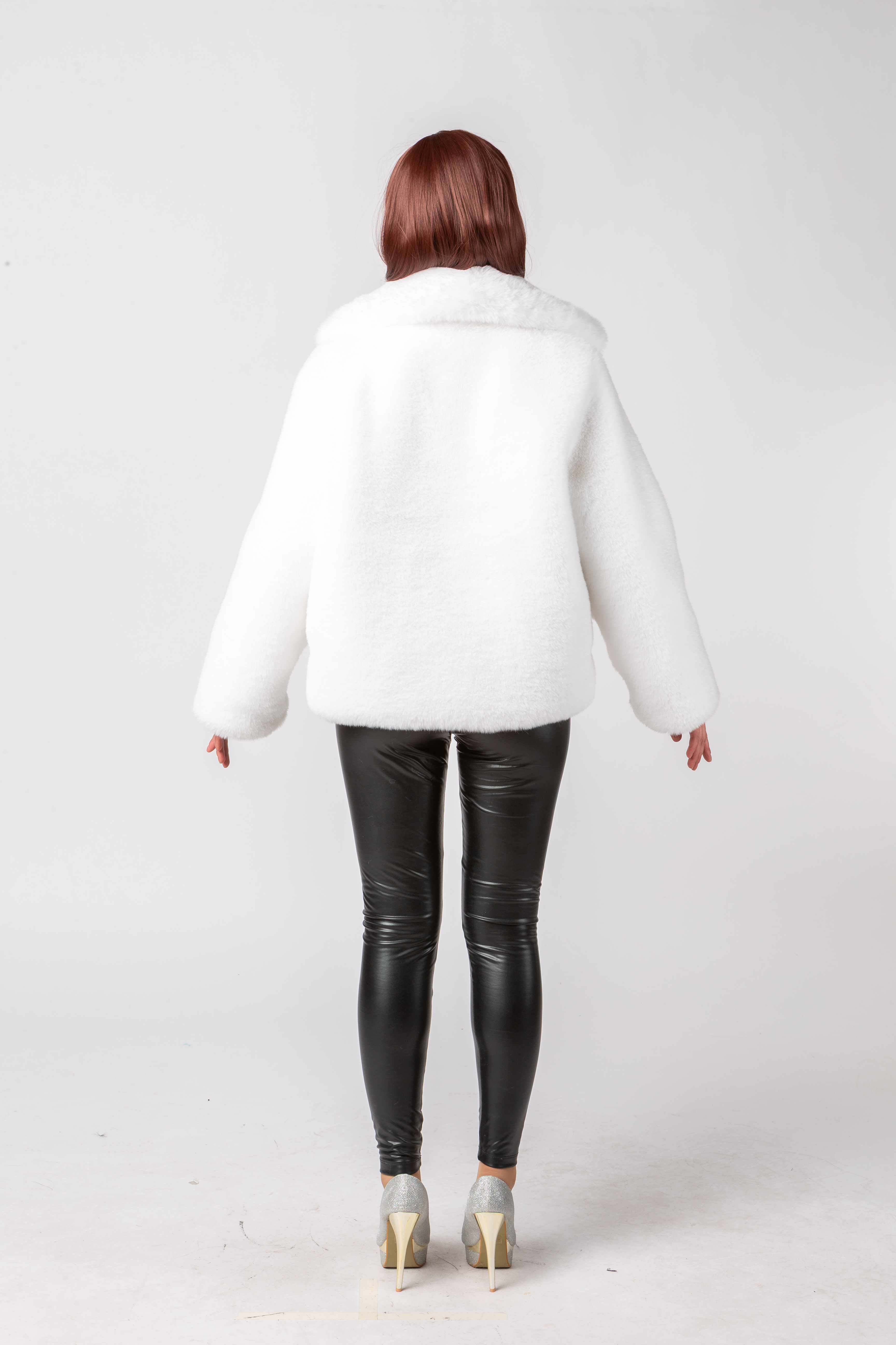 Plüschjacke, weiß Plüschjacke, weiß