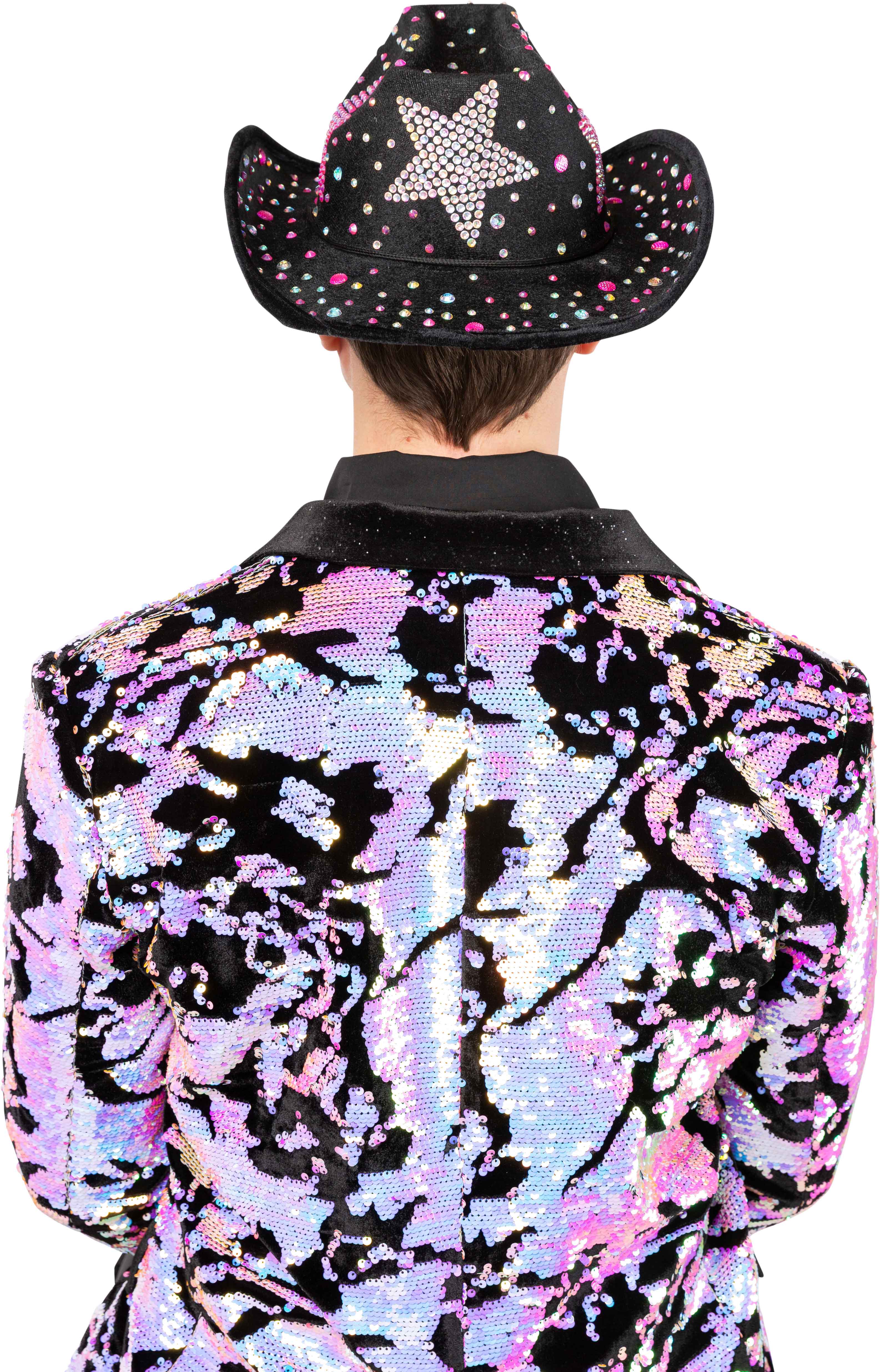 Star cowboy hat, black