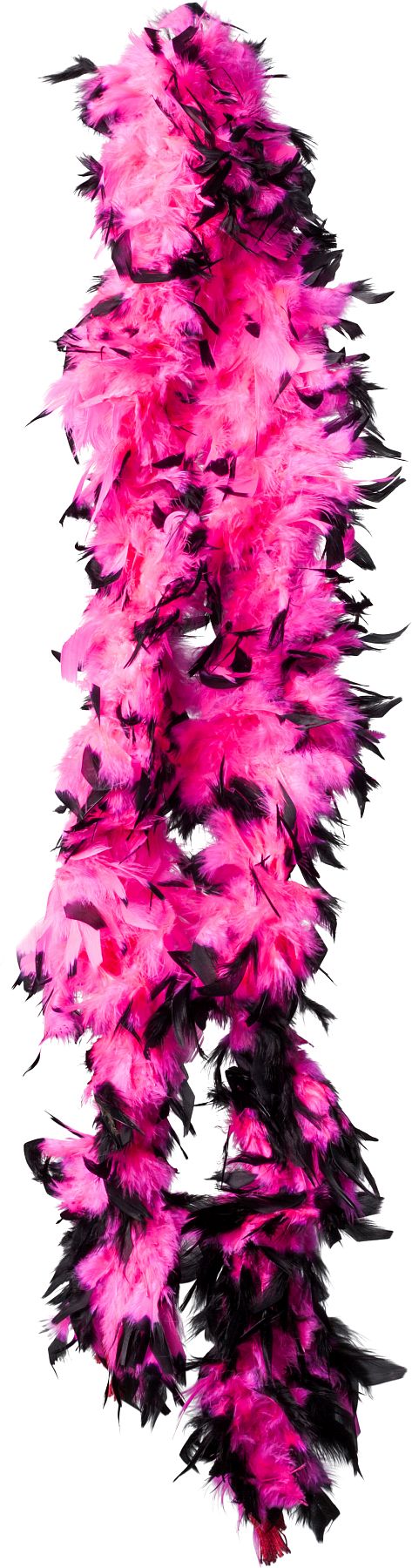 Federboa Basic, pink - schwarz gespritzt, 1.80 m, 50g