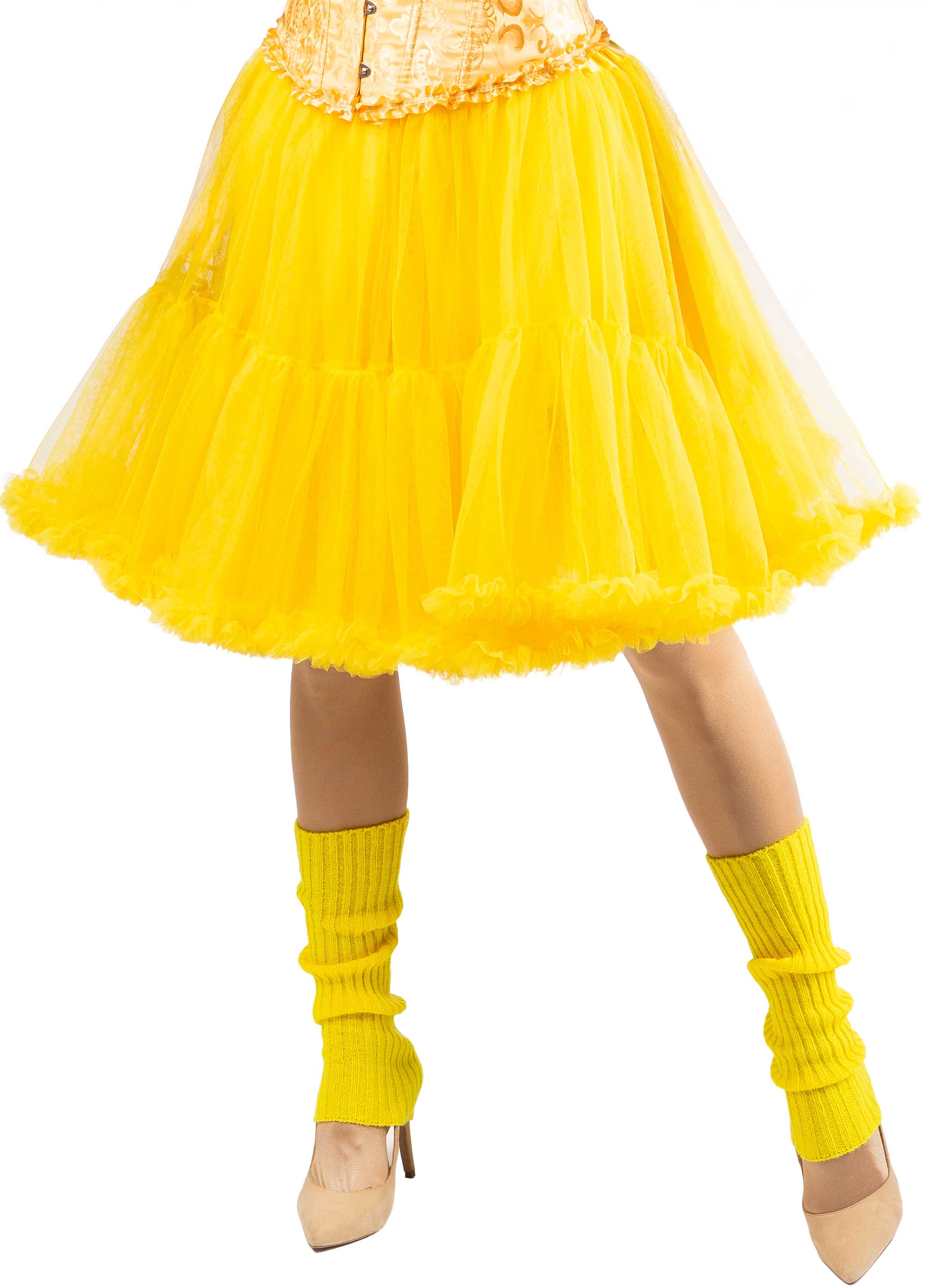 Long tutu with a frill, yellow