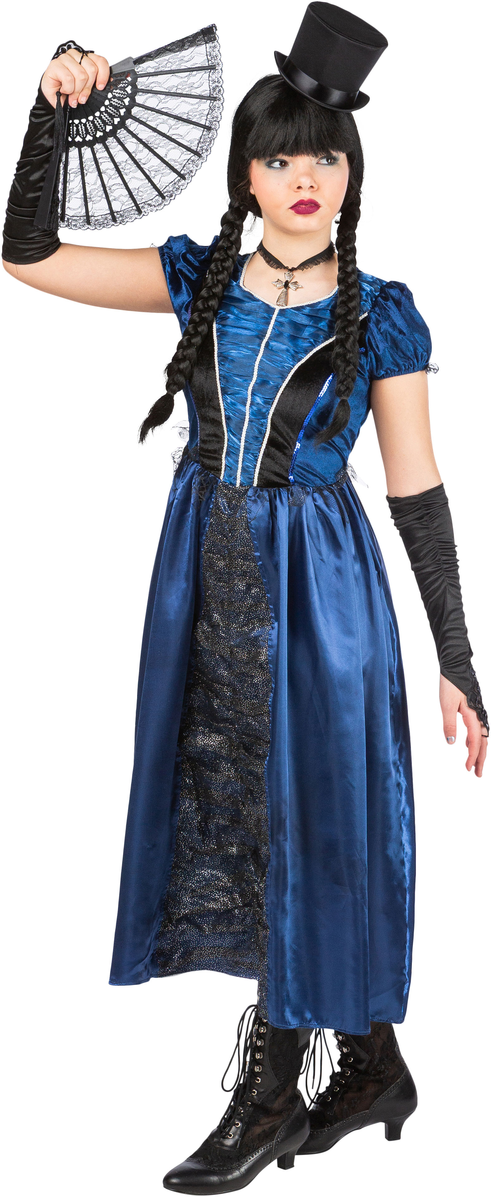 Costume witch blue-black