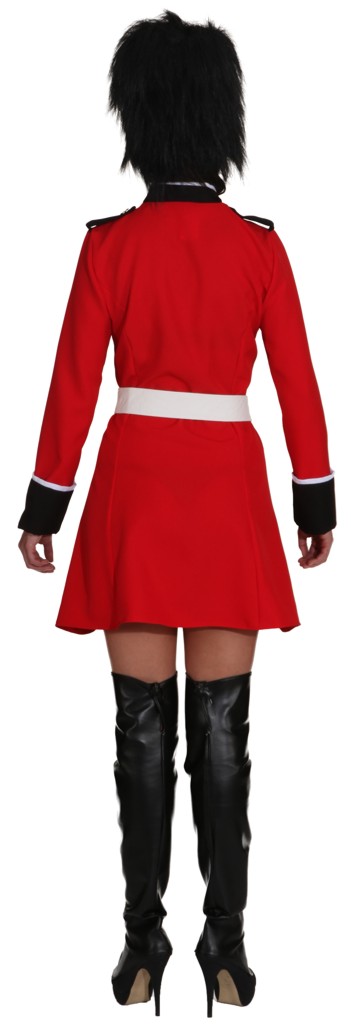 Costume Soldat Garde Royale Femme, rouge-noir