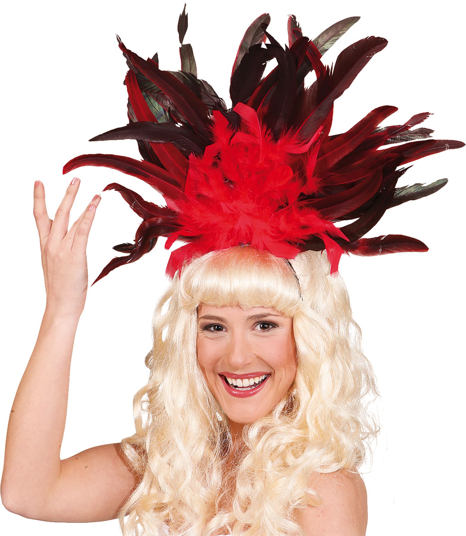 Samba feather decoration, red