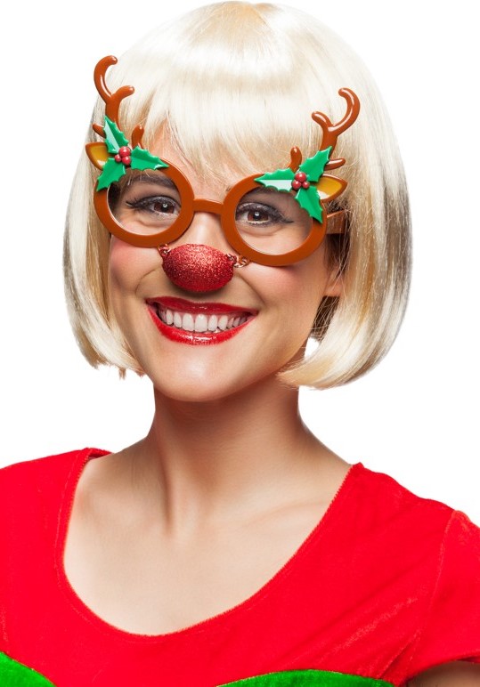 Reindeer glasses with nose