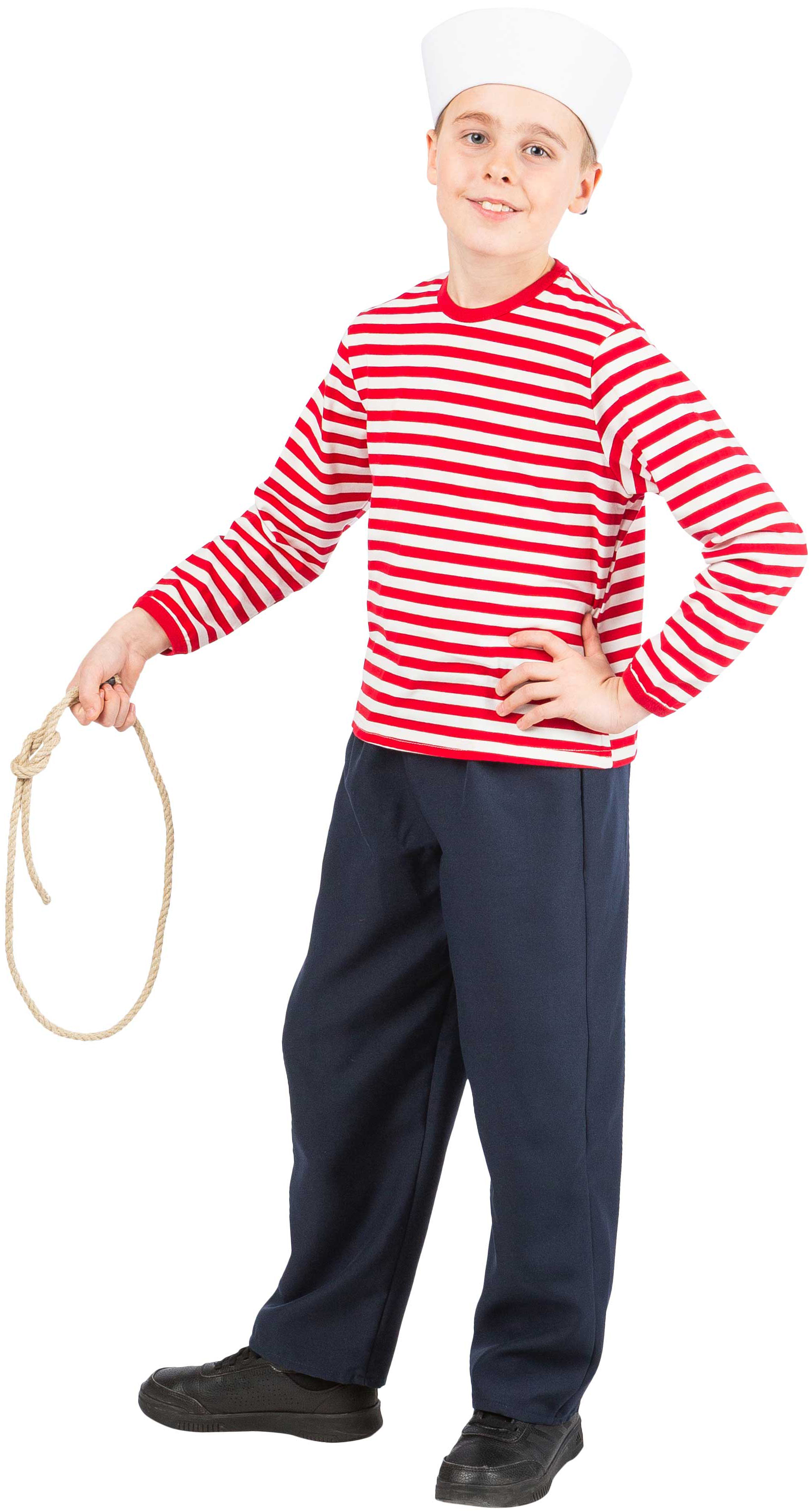 Pull rayé pour enfants, rouge