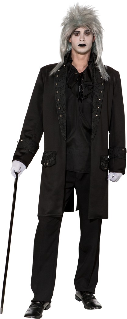 Gothic tailcoat for men, black