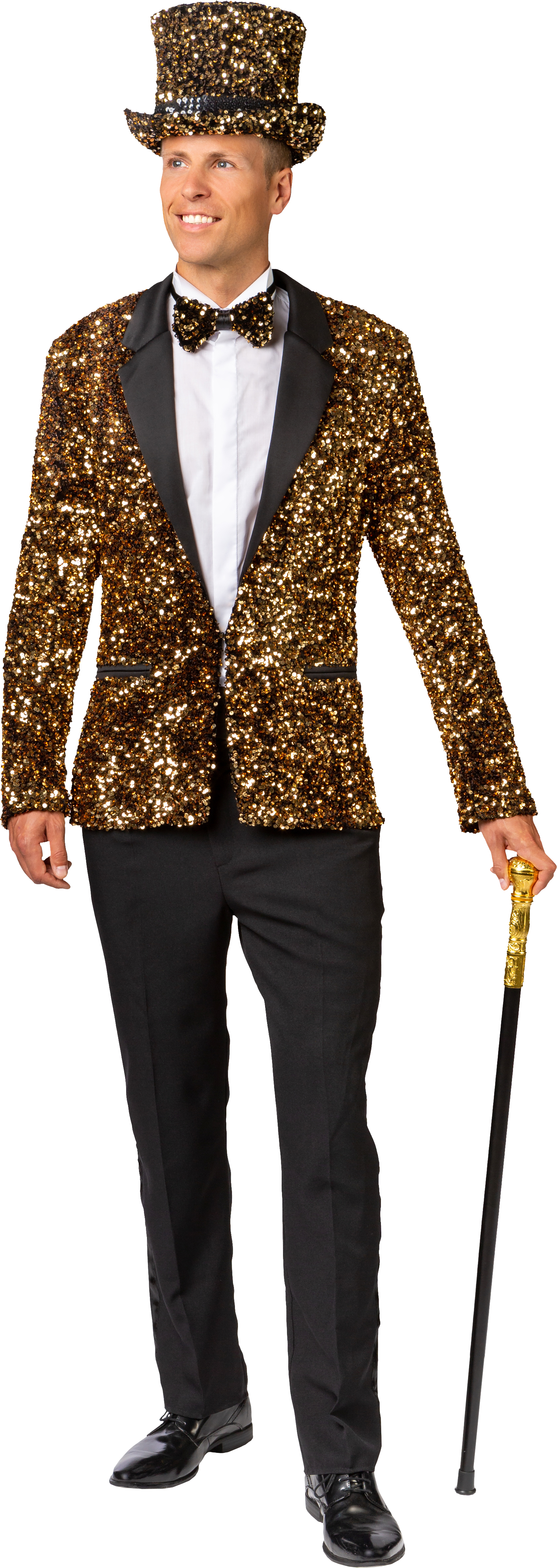 Herrenjacke Pailletten, gold