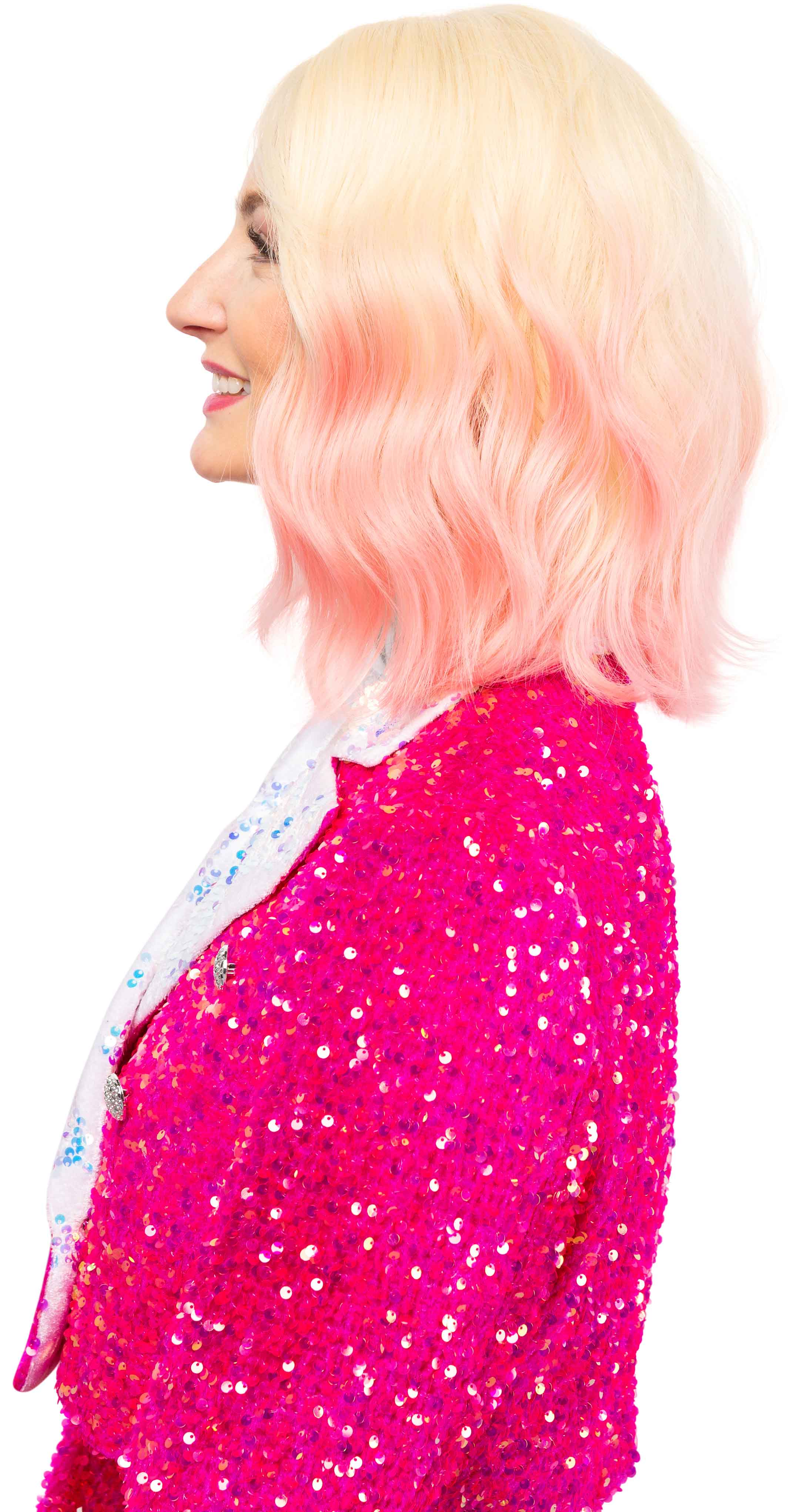 Carson wig, pink