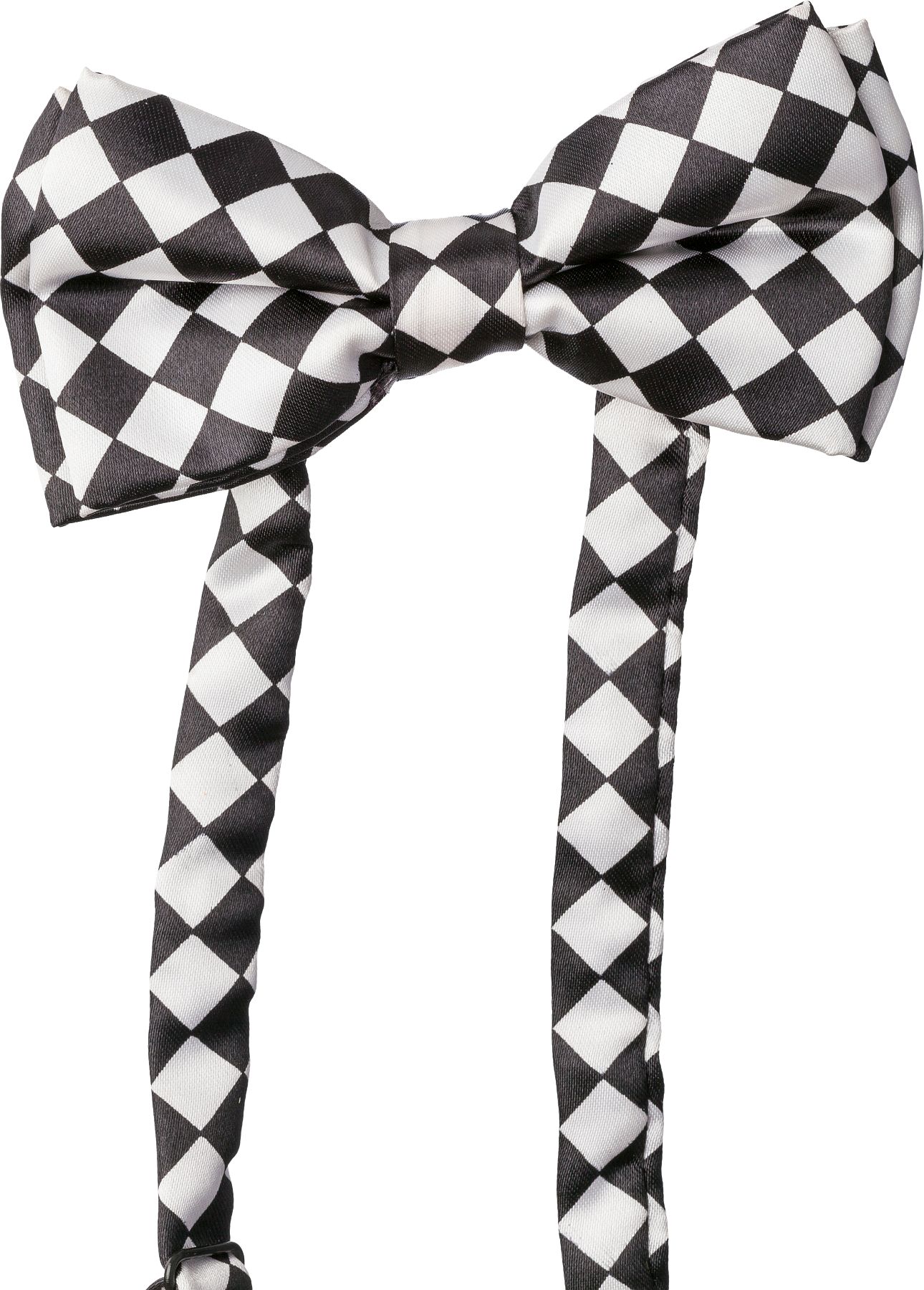 Bow tie checkered, black-white