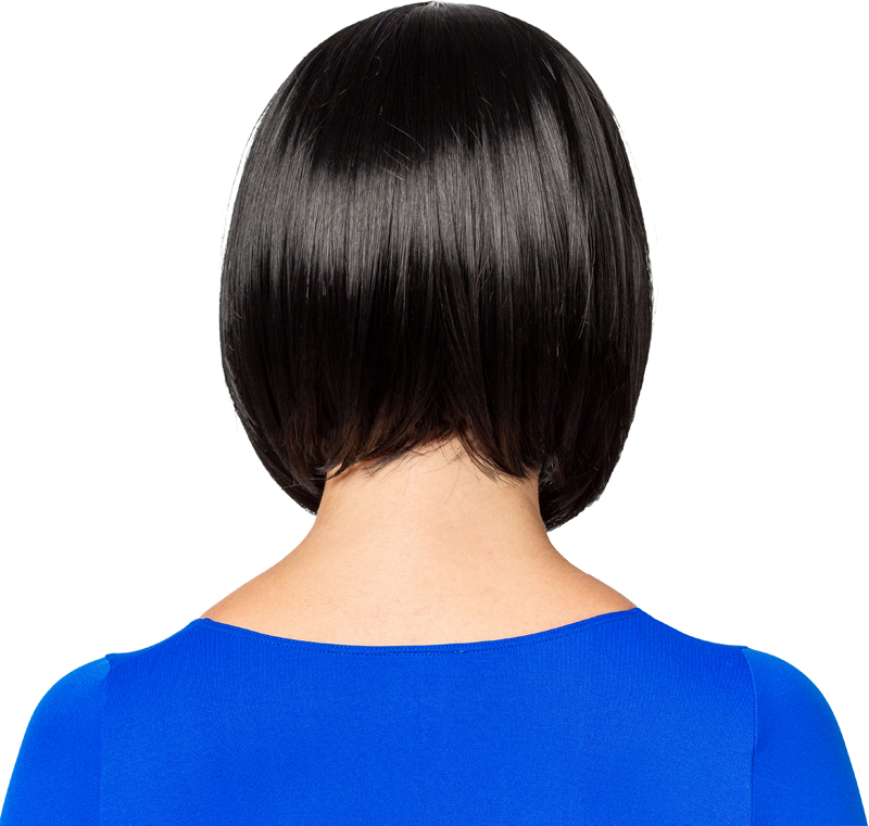 Perücke Long Bob, schwarz 