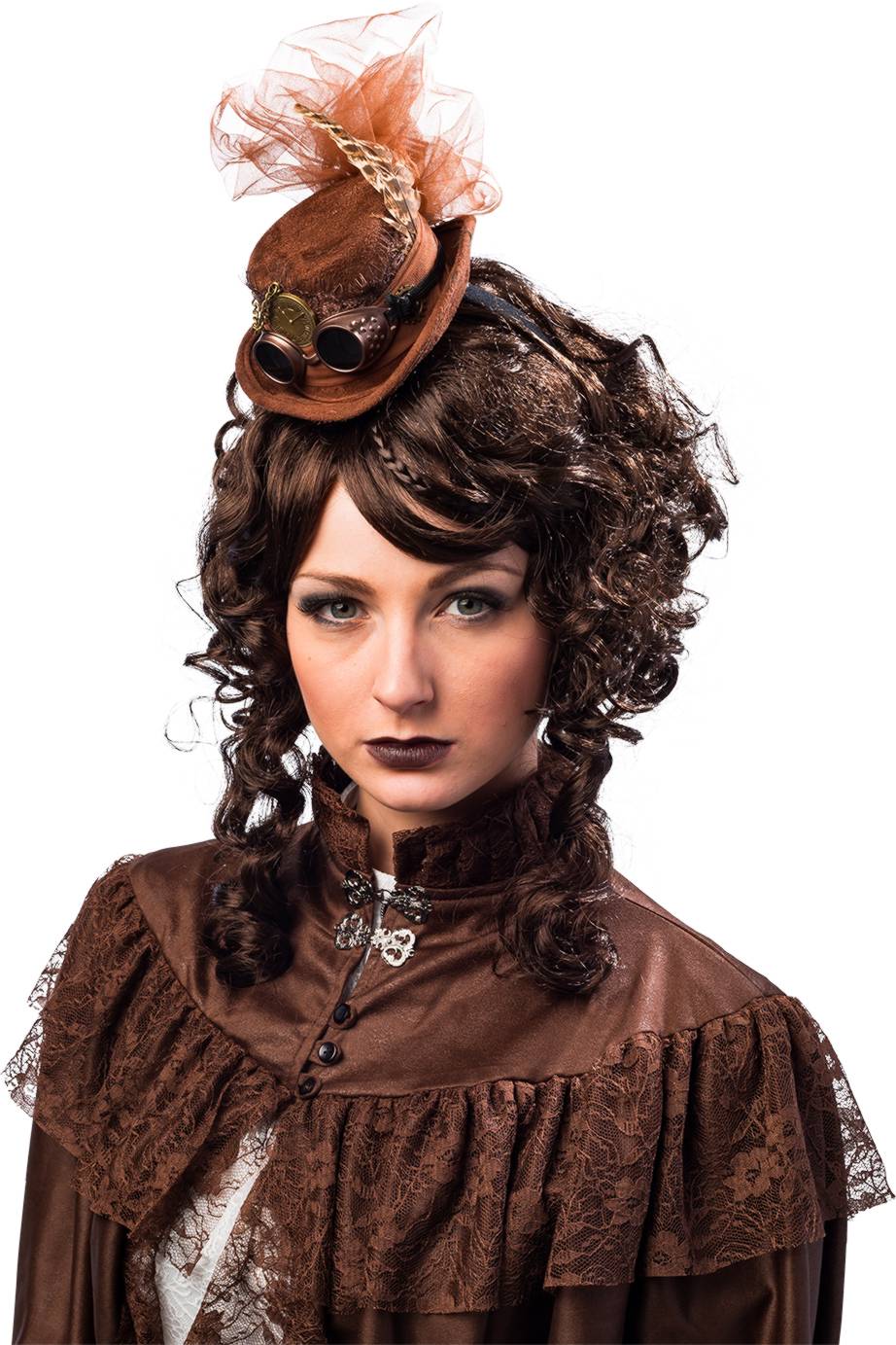 Mini steampunk hat, brown
