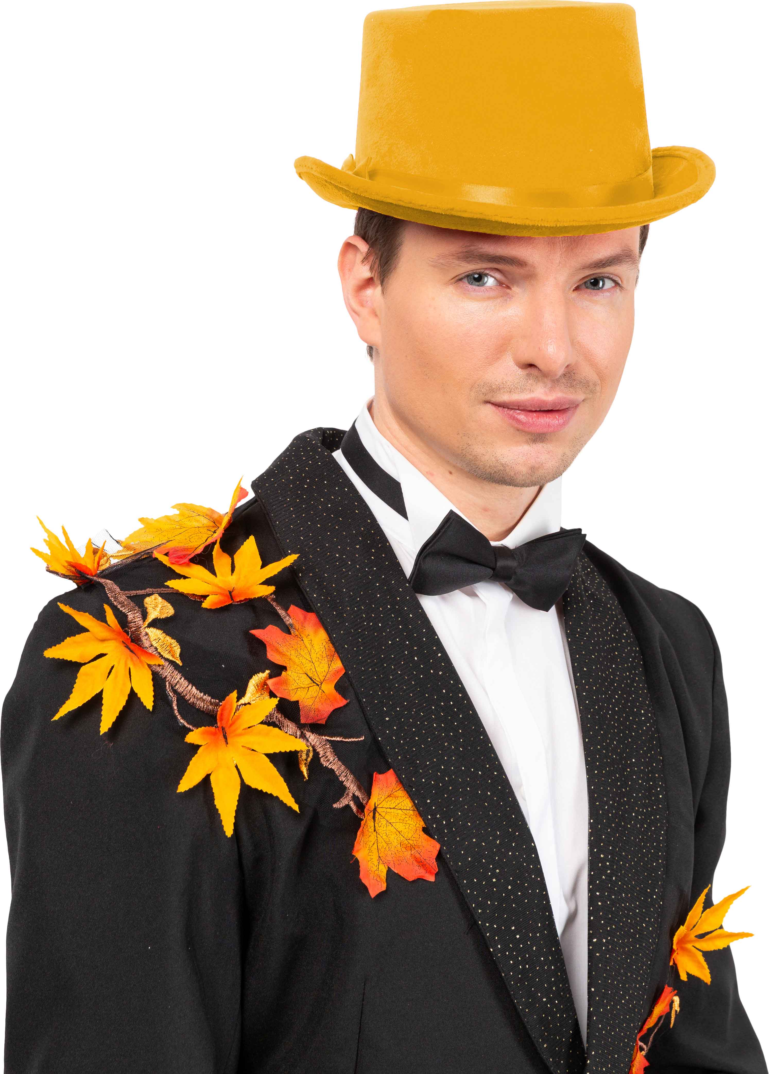 Zylinder Samt flach, orange