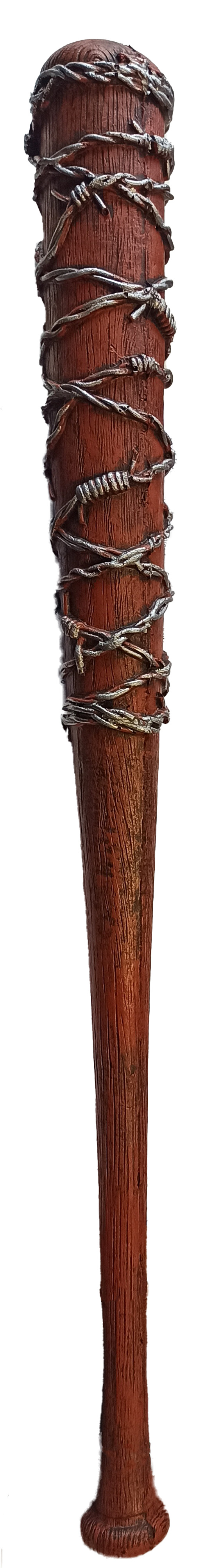 Baseball bat with barbed wire