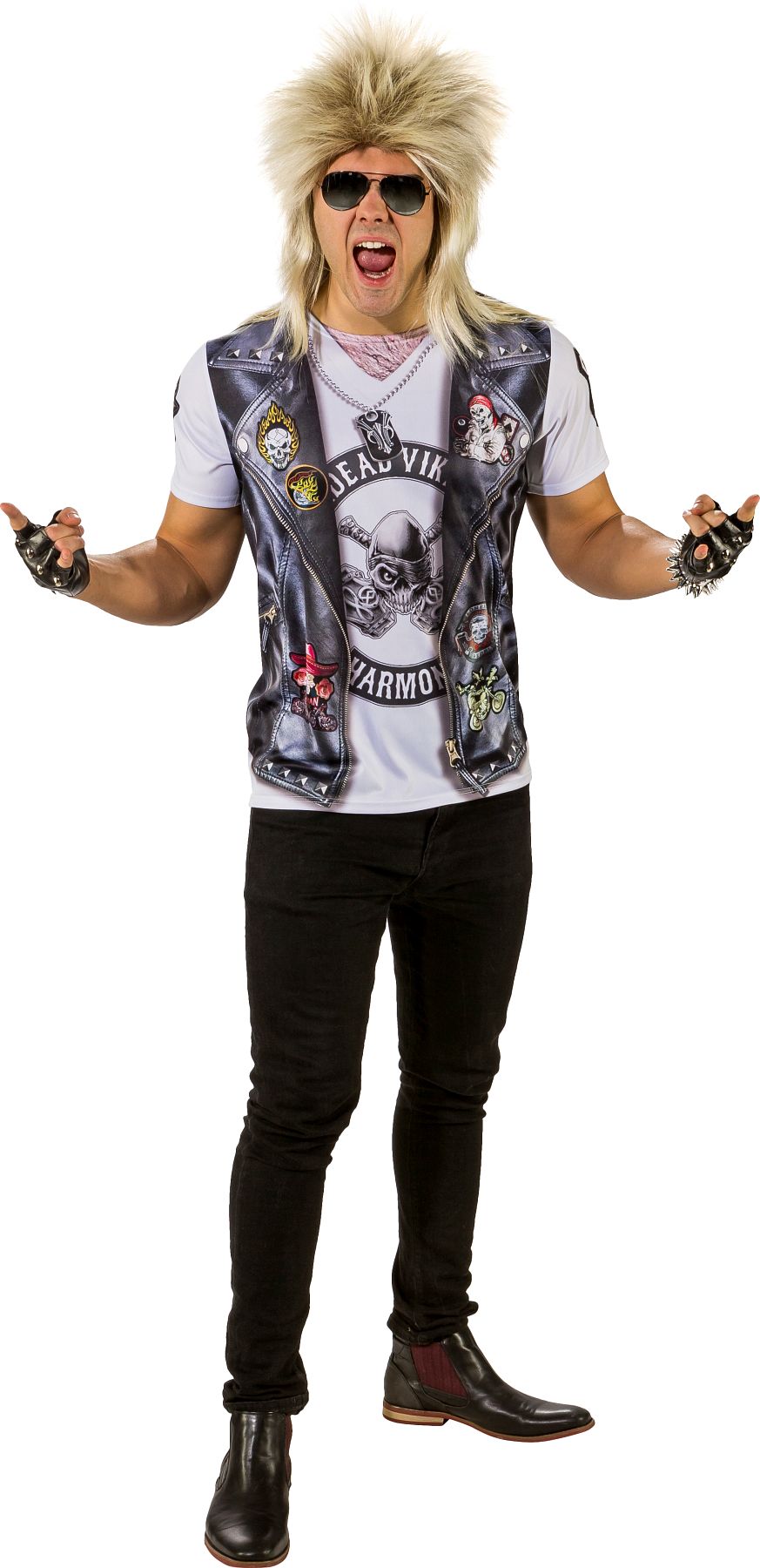 Biker Print T-Shirt