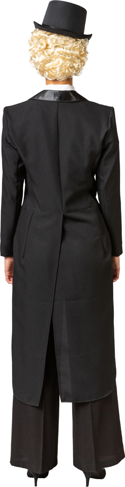 Ladies tailcoat with Satin collar, black 
