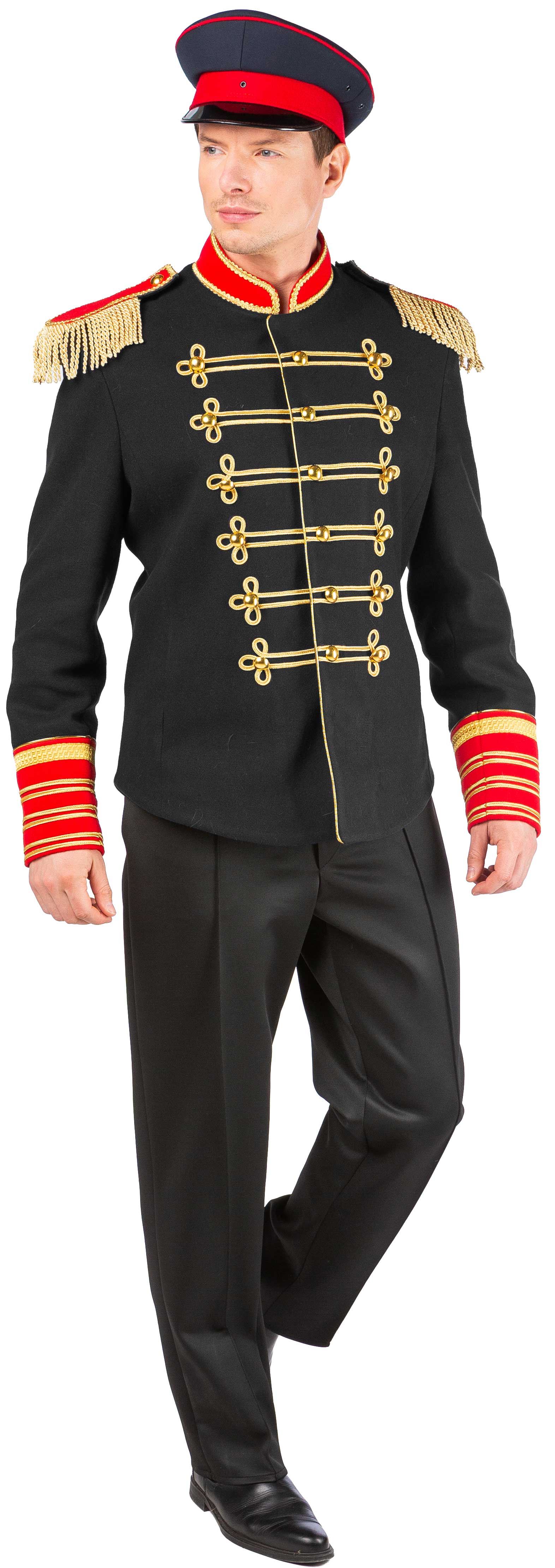 Veste d'uniforme pour homme, noire