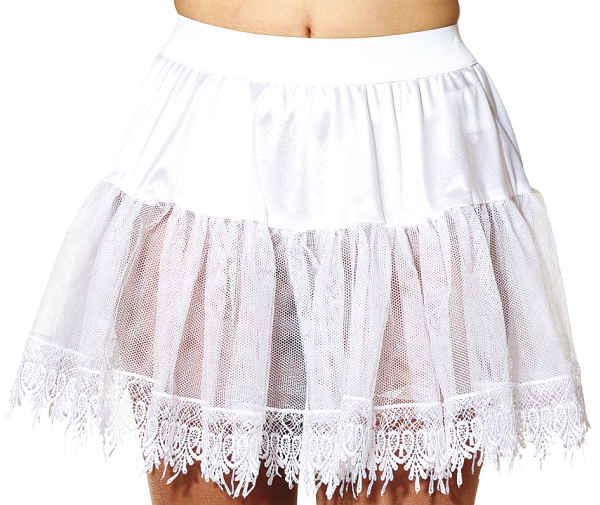 Petticoat, white with lace