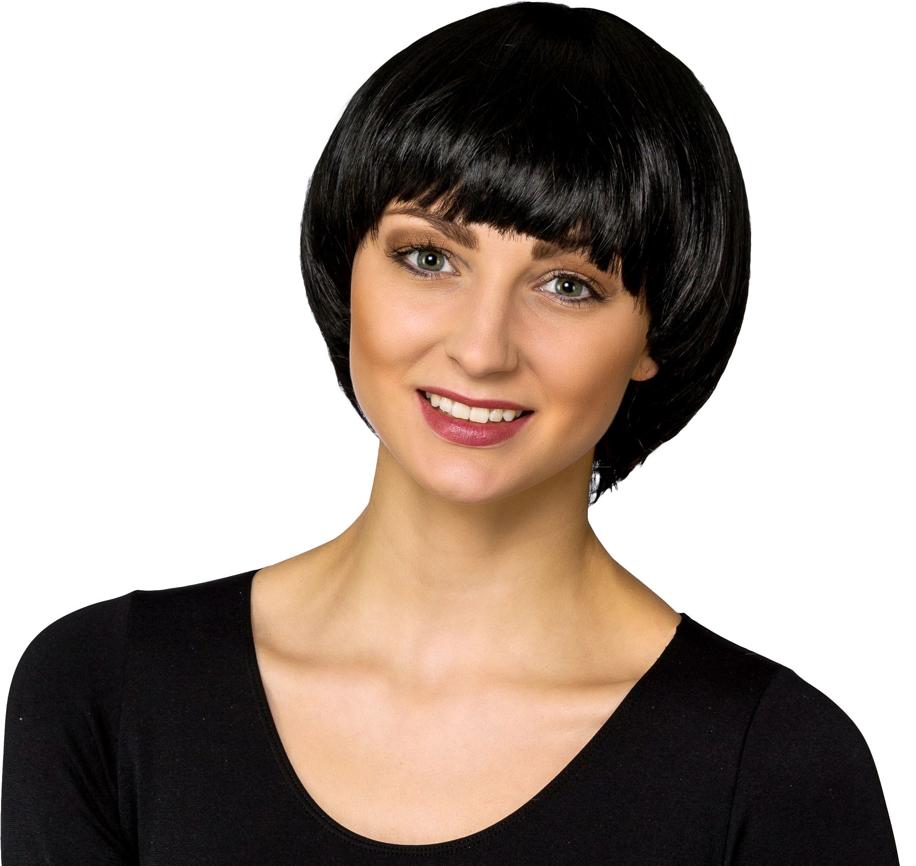 Perücke Schüttelfrisur, schwarz