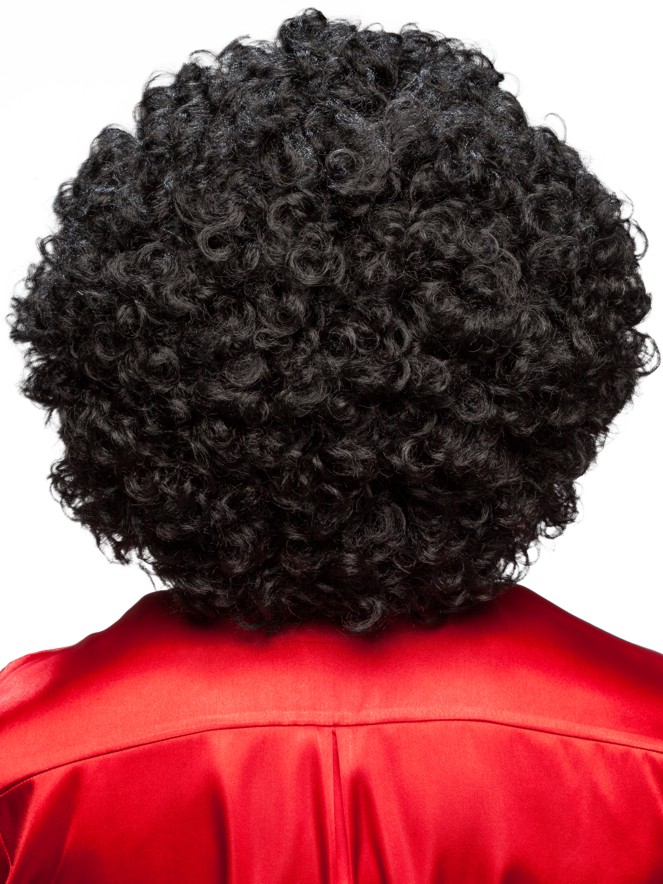 Curly wig, black
